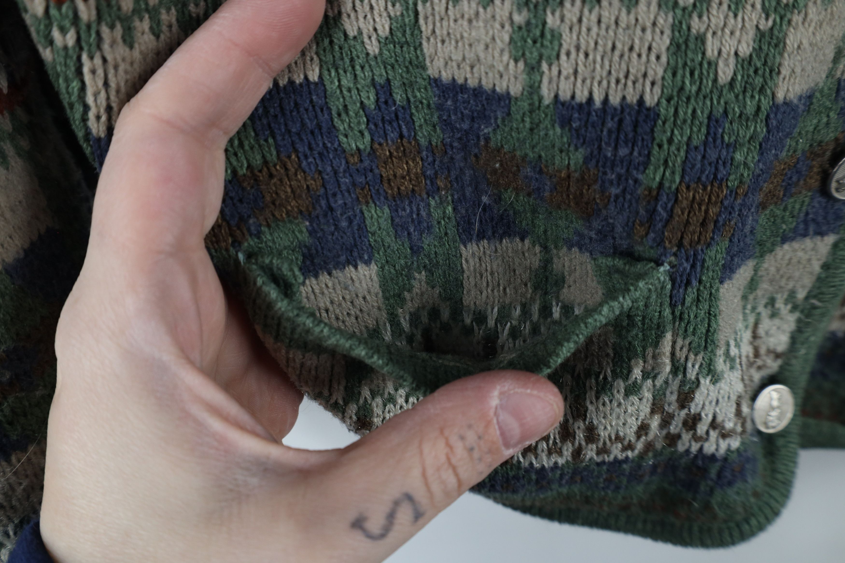 Vintage Vintage 90s Streetwear Fair Isle Knit Cardigan Sweater Size M / US 6-8 / IT 42-44 - 8 Thumbnail