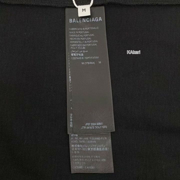 Balenciaga Balenciaga 2024 Black Logo Embroidered Cotton T-Shirt Size US M / EU 48-50 / 2 - 6 Thumbnail