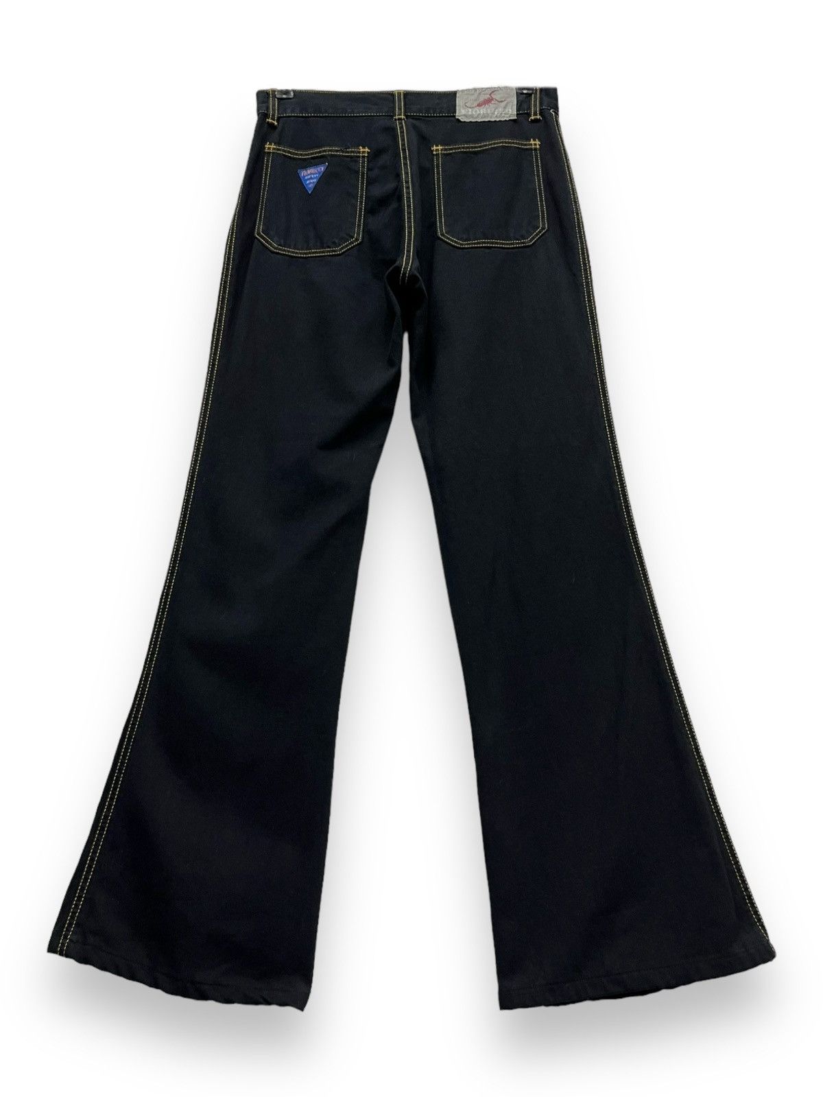 Fiorucci 🔥FYE🔥Vintage FIORUCCI ITALY FLARE Denim Bush Pants Size US 27 - 3 Thumbnail