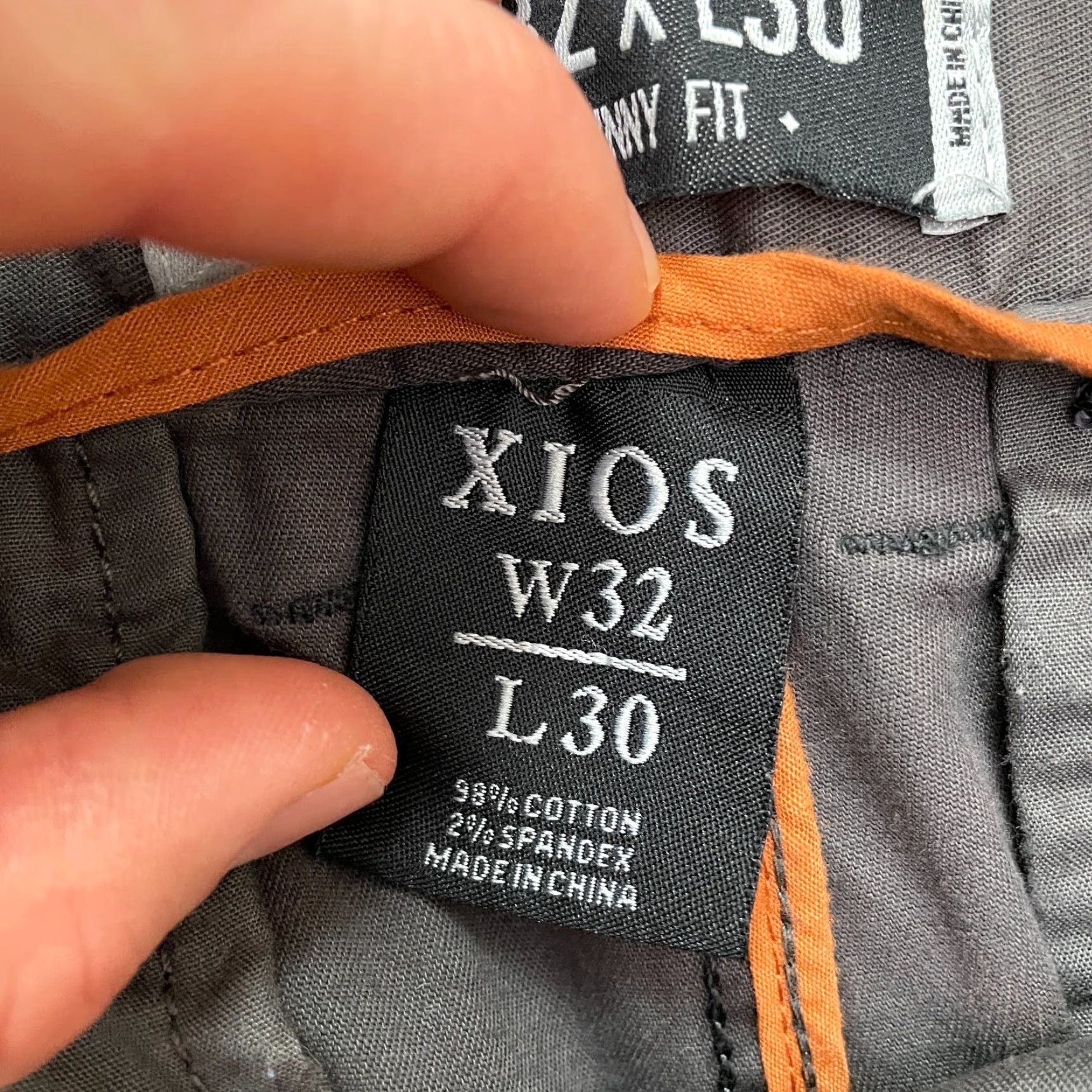 Vintage XIOS Chino Pants Men's 32x30 Dark Gray Casual Outdoor Straight Leg Size US 32 / EU 48 - 6 Thumbnail