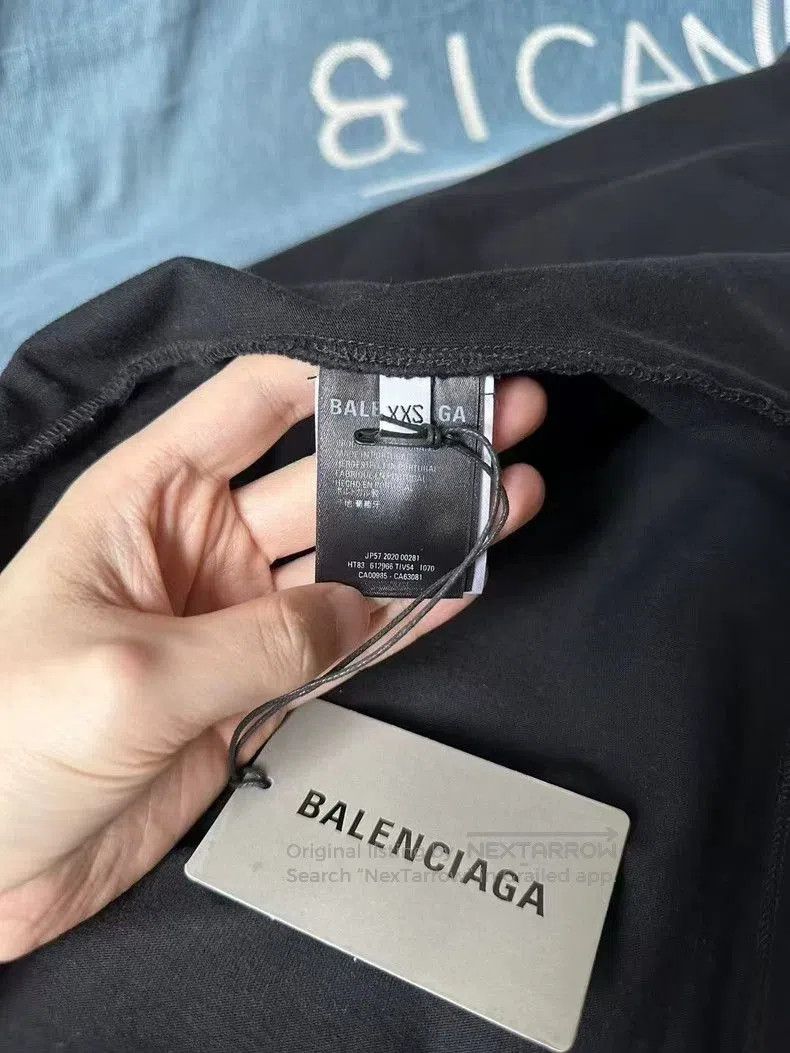 Balenciaga Balenciaga Black Logo Short Sleeve Tee. Size US XXS / EU 40 - 3 Thumbnail