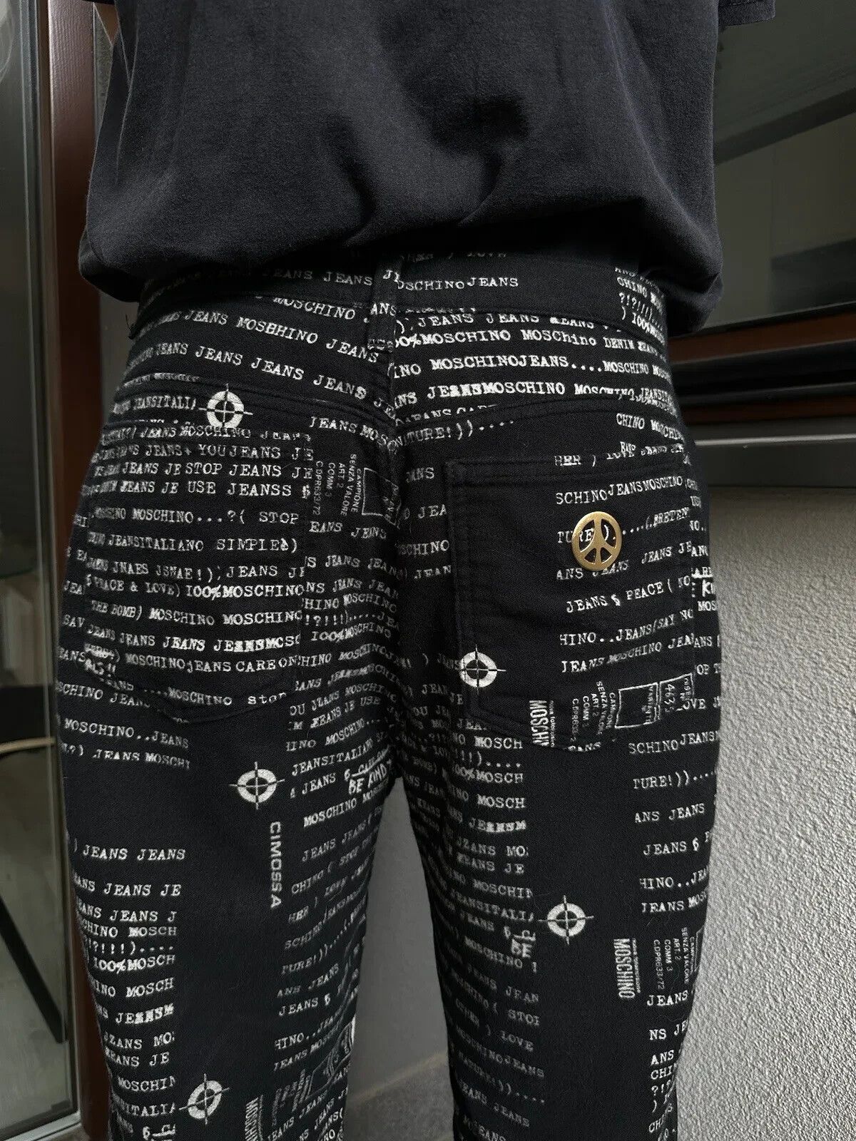 Moschino Vintage 90s Moschino Jeans Print Letters Overprint Pants Size US 32 / EU 48 - 4 Thumbnail