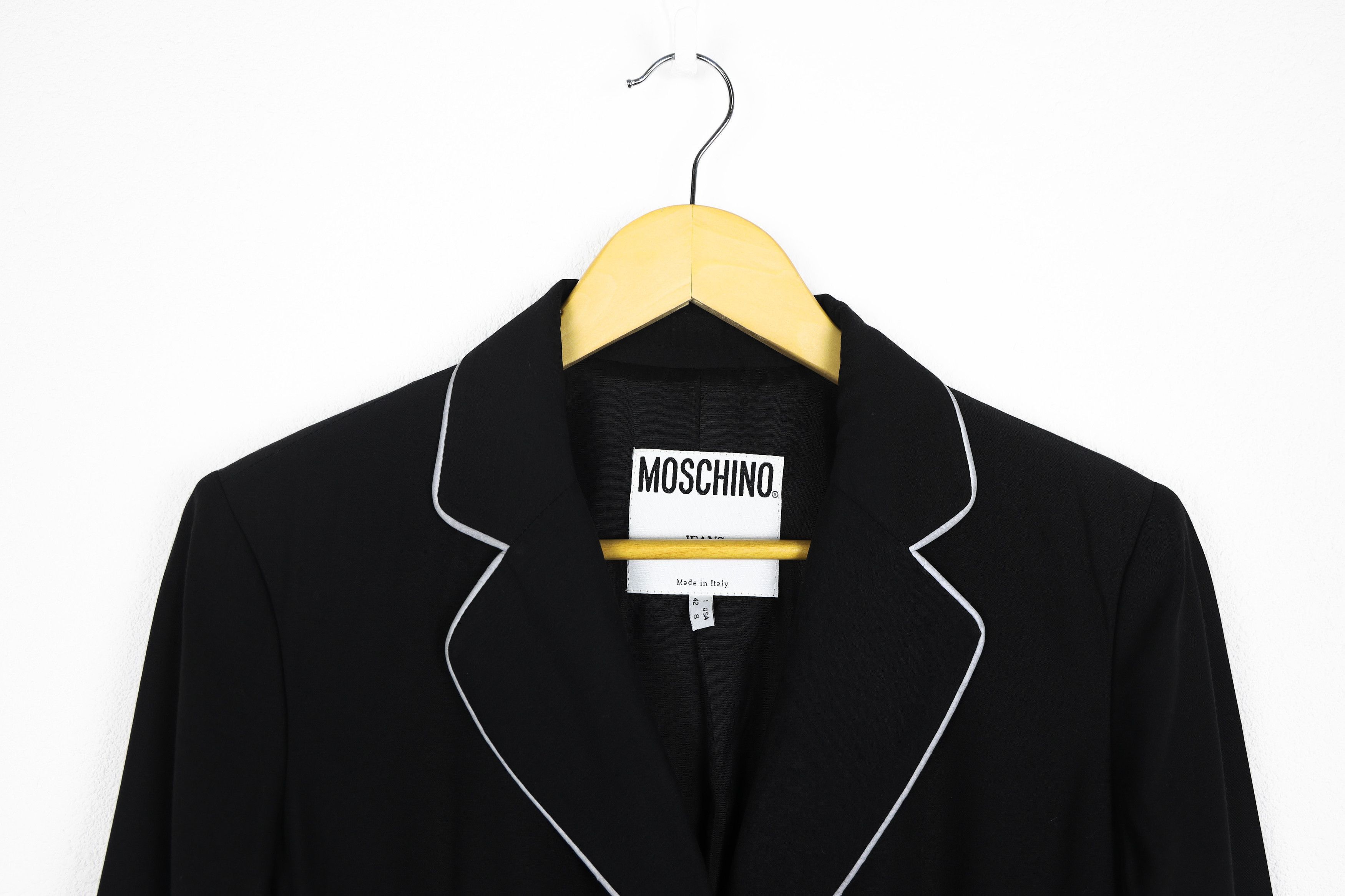 Moschino × Vintage Womens Moschino Сhiffon Reflective Details Blazer Jacket Size S / US 4 / IT 40 - 2 Thumbnail
