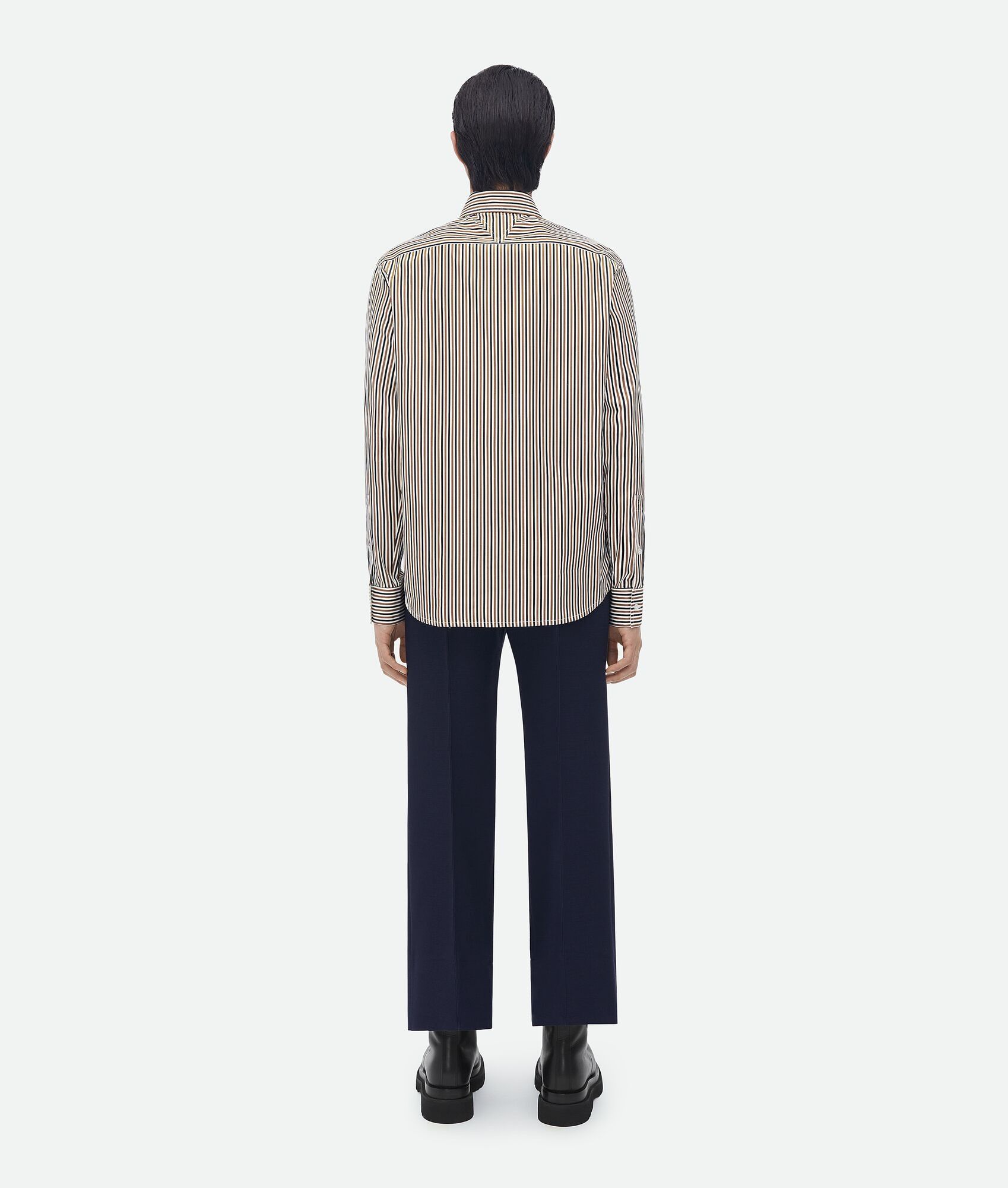 Bottega Veneta o1n1vont1224 Striped Cotton Shirt in Multicolor Size US L / EU 52-54 / 3 - 3 Thumbnail