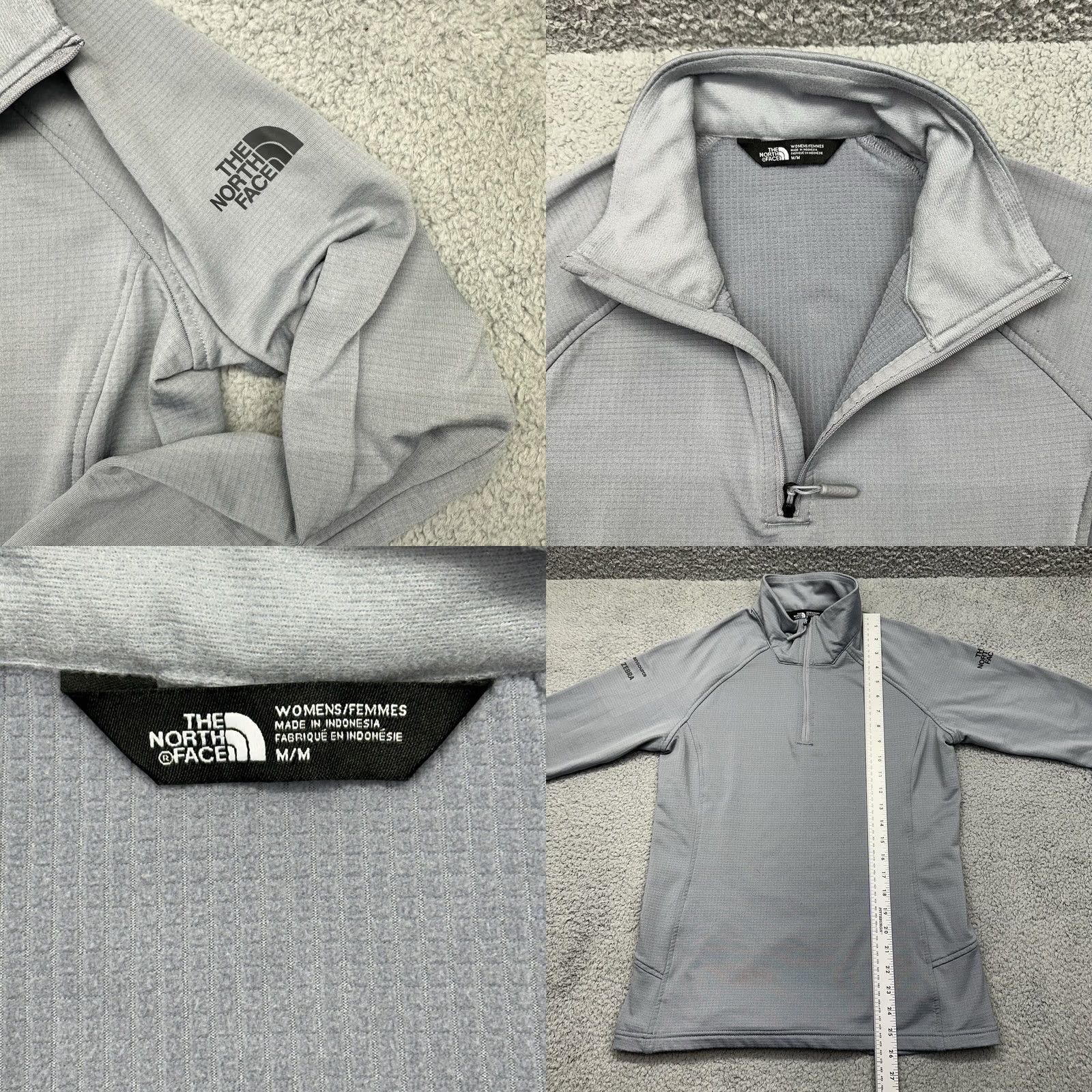 The North Face North Face Fleece Pullover Womens Medium Gray 1/4 Zip NF0A47FC ZEBRA scansource Size M / US 6-8 / IT 42-44 - 8 Thumbnail