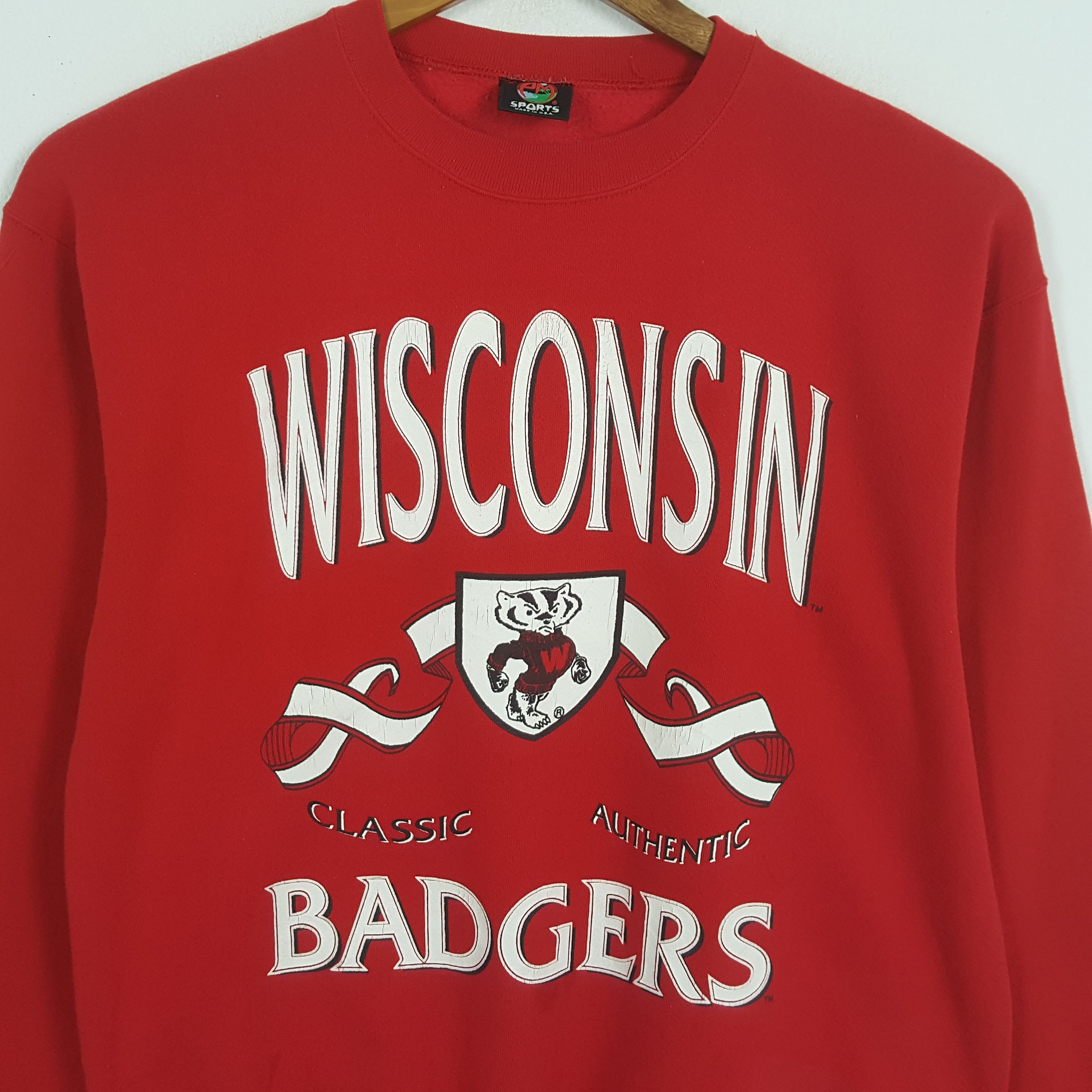 NFL × Vintage Vintage WISCOSIN BADGERS American Football Team Sweatshirts Size US L / EU 52-54 / 3 - 2 Thumbnail
