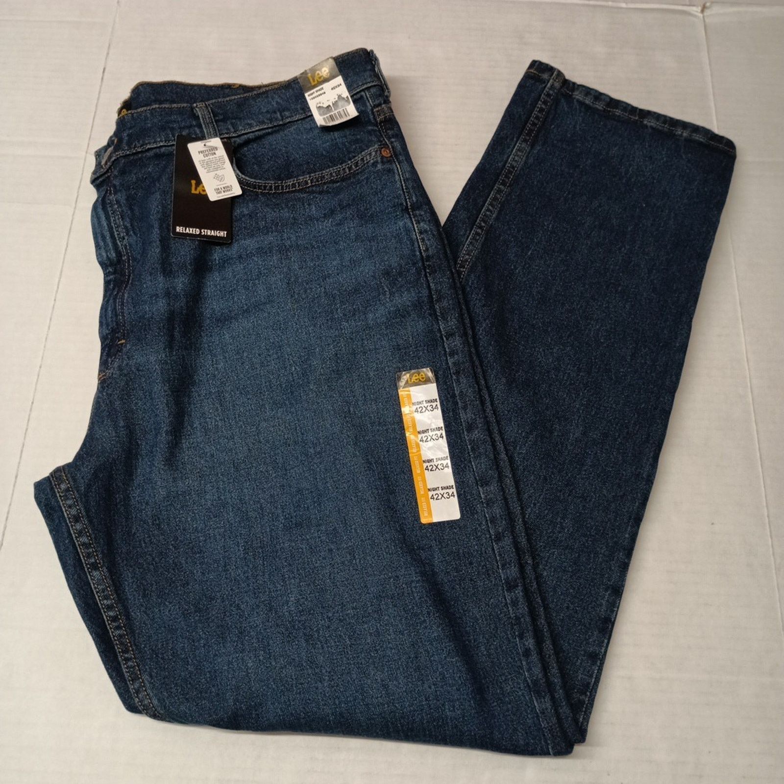 Lee Lee Straight Leg Jeans Men's 42x34 Night Shade Relaxed Blue Size US 42 / EU 58 - 1 Thumbnail