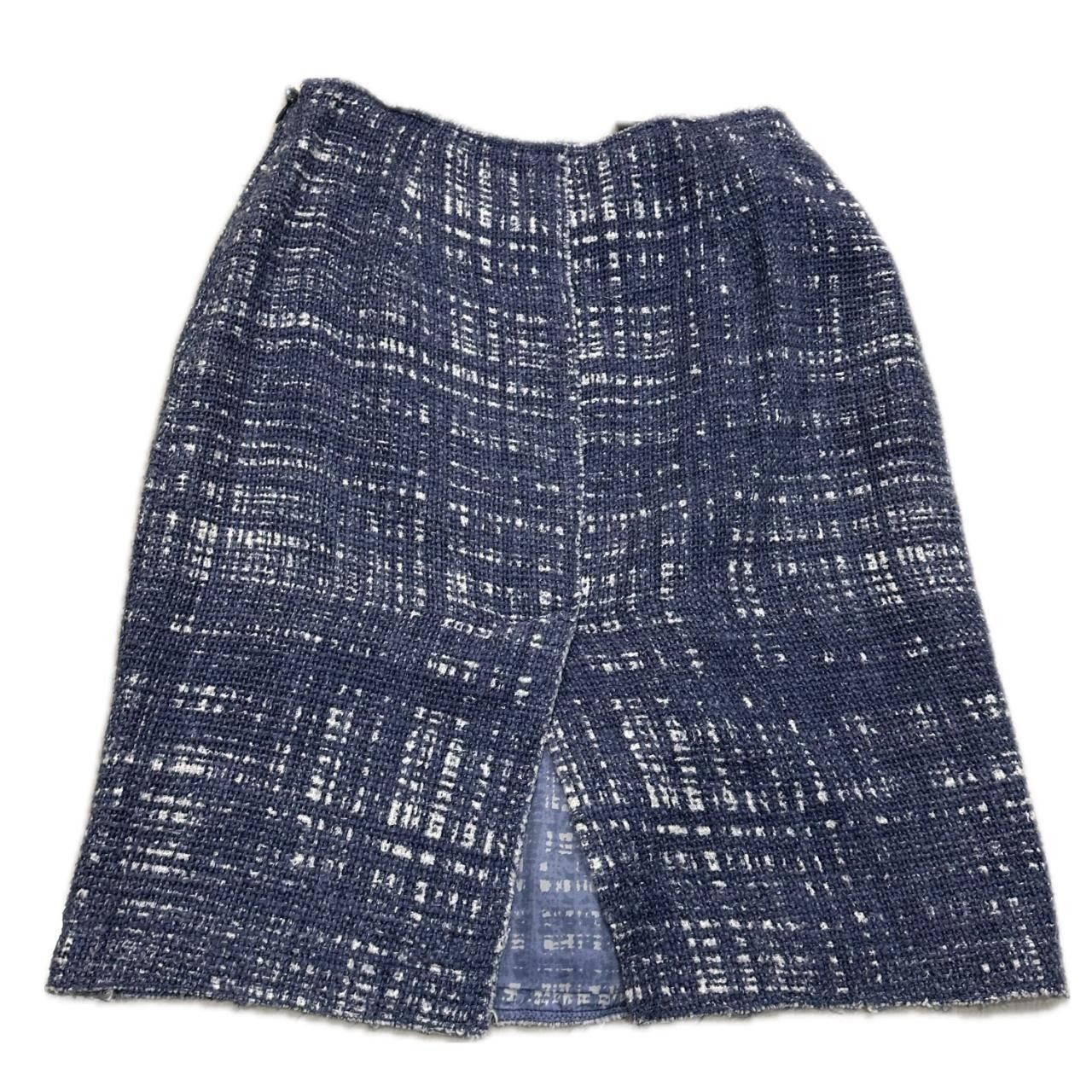 Prada Prada Sketch Cotton Grid Pencil Skirt W Slit Size 27" / US 4 / IT 40 - 4 Thumbnail