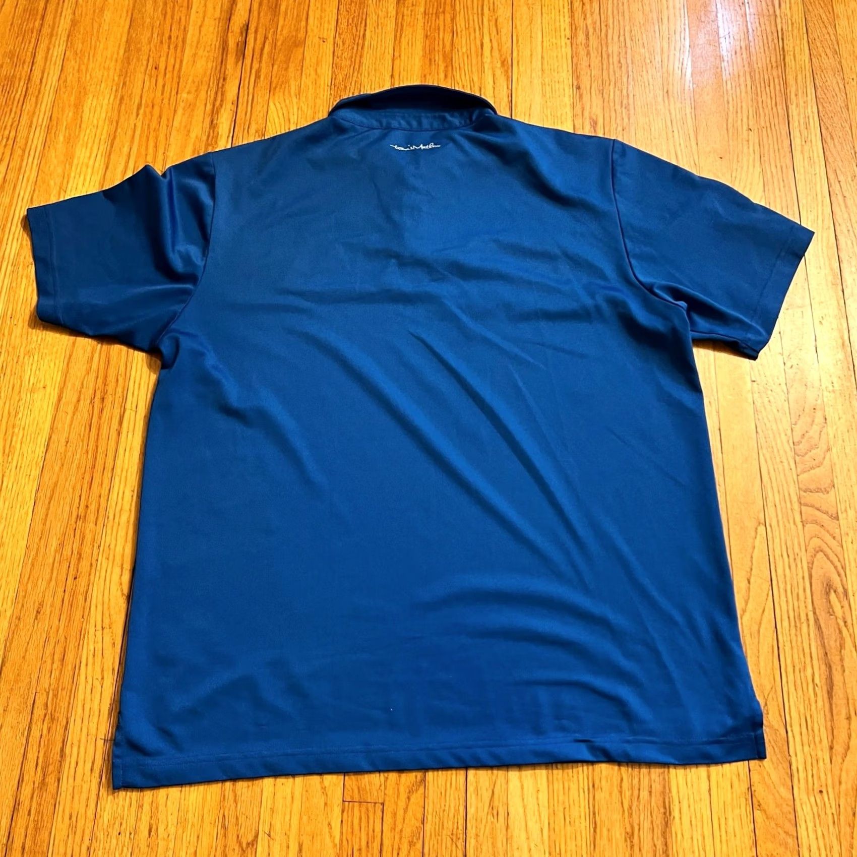 TravisMathew Travis Mathew Shirt Mens XL Blue Polo Stripe Performance Golf Size US XL / EU 56 / 4 - 4 Thumbnail