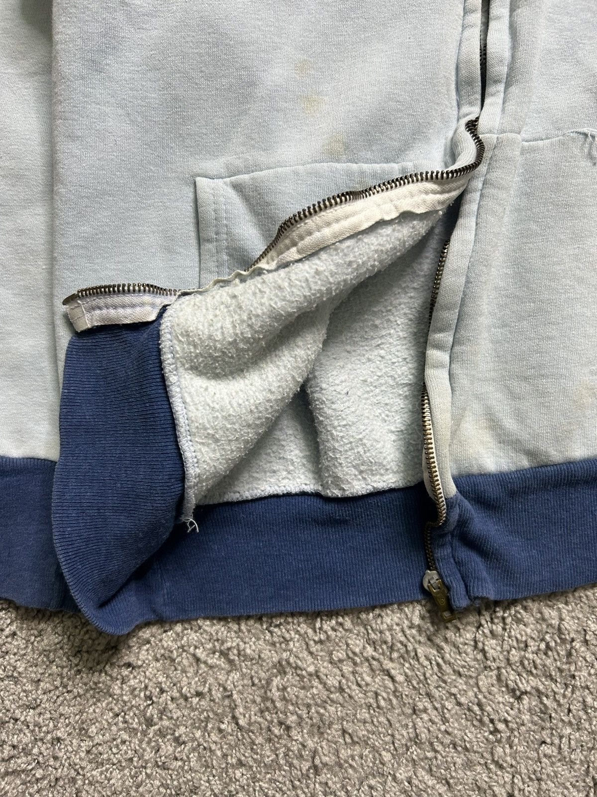 Vintage Vintage 50s/60s Two Tone Blank London Zip Up Sweat Hoodie Size US S / EU 44-46 / 1 - 5 Thumbnail