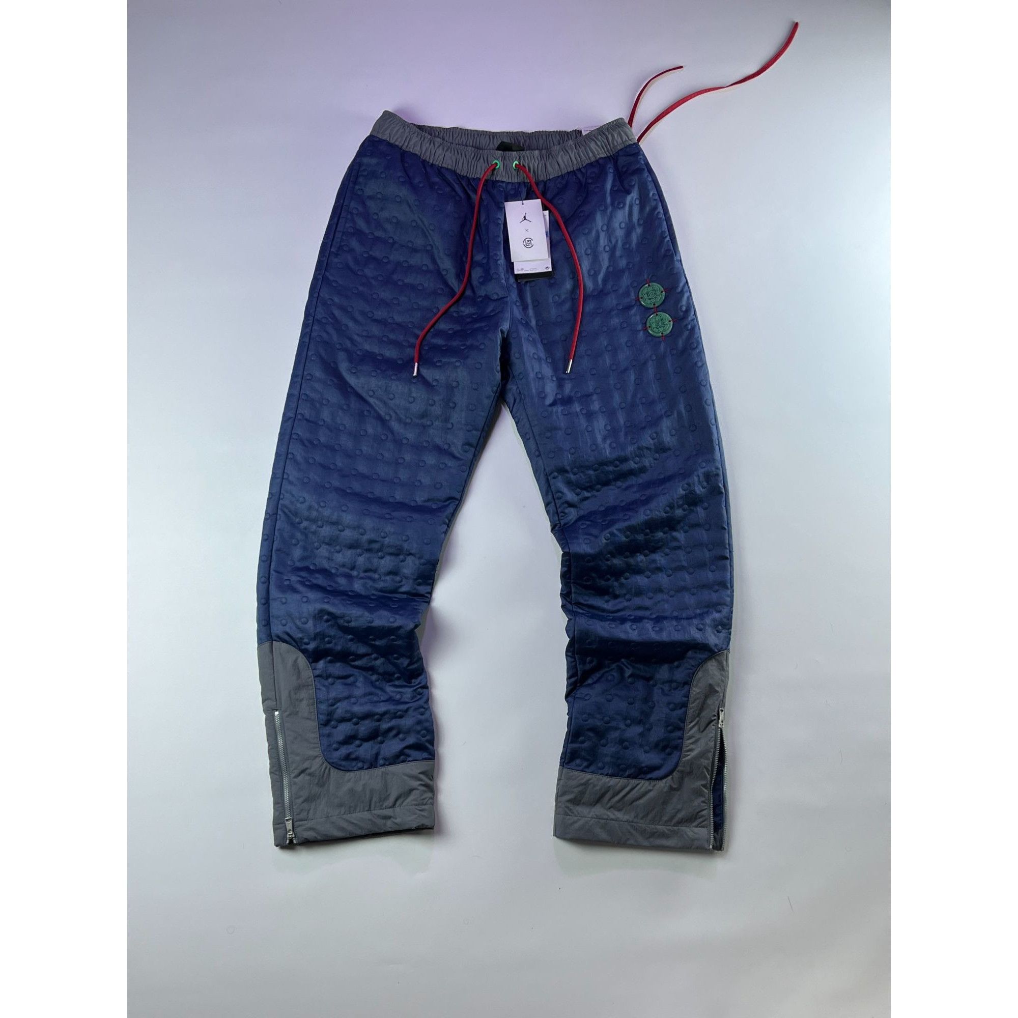 Jordan X Clot Rare Quilted Track Pants Baggy Fit