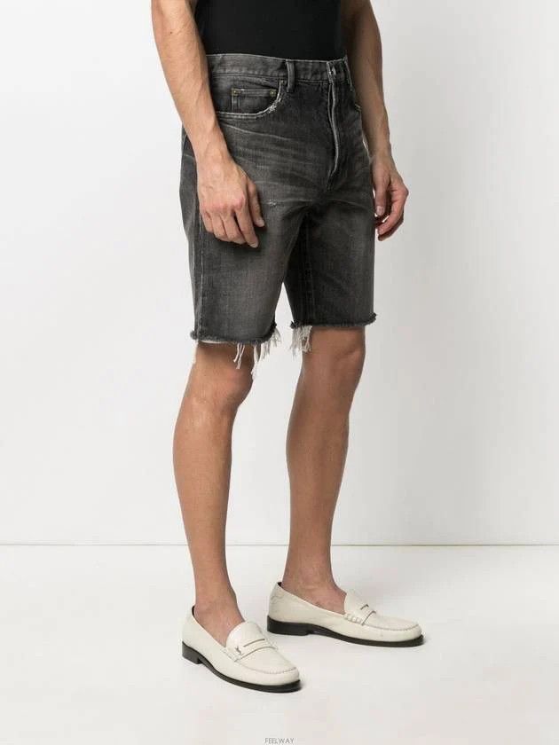 Saint Laurent Paris o1bcso1str0924 Denim Short Straight in Dark Grey Size US 32 / EU 48 - 3 Thumbnail