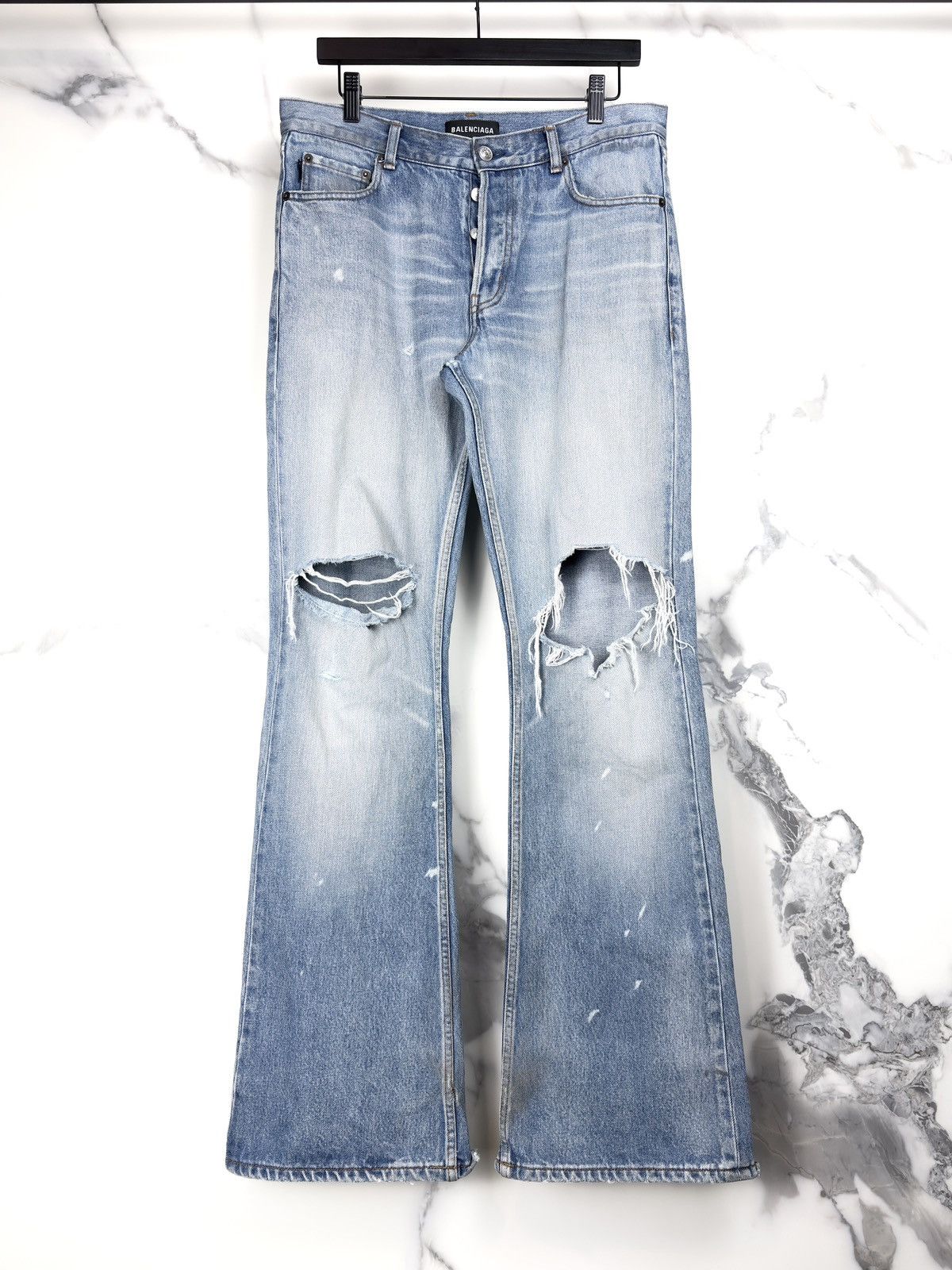 Balenciaga Balenciaga 2022 “Heelbite” Black Bootcut Jeans | Grailed