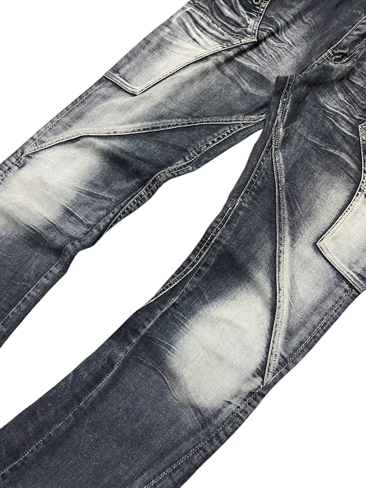 Tete Homme × Tornado Mart Michel Klein Japan Panel Spiral Flared Denim Jeans Size US 30 / EU 46 - 4 Thumbnail