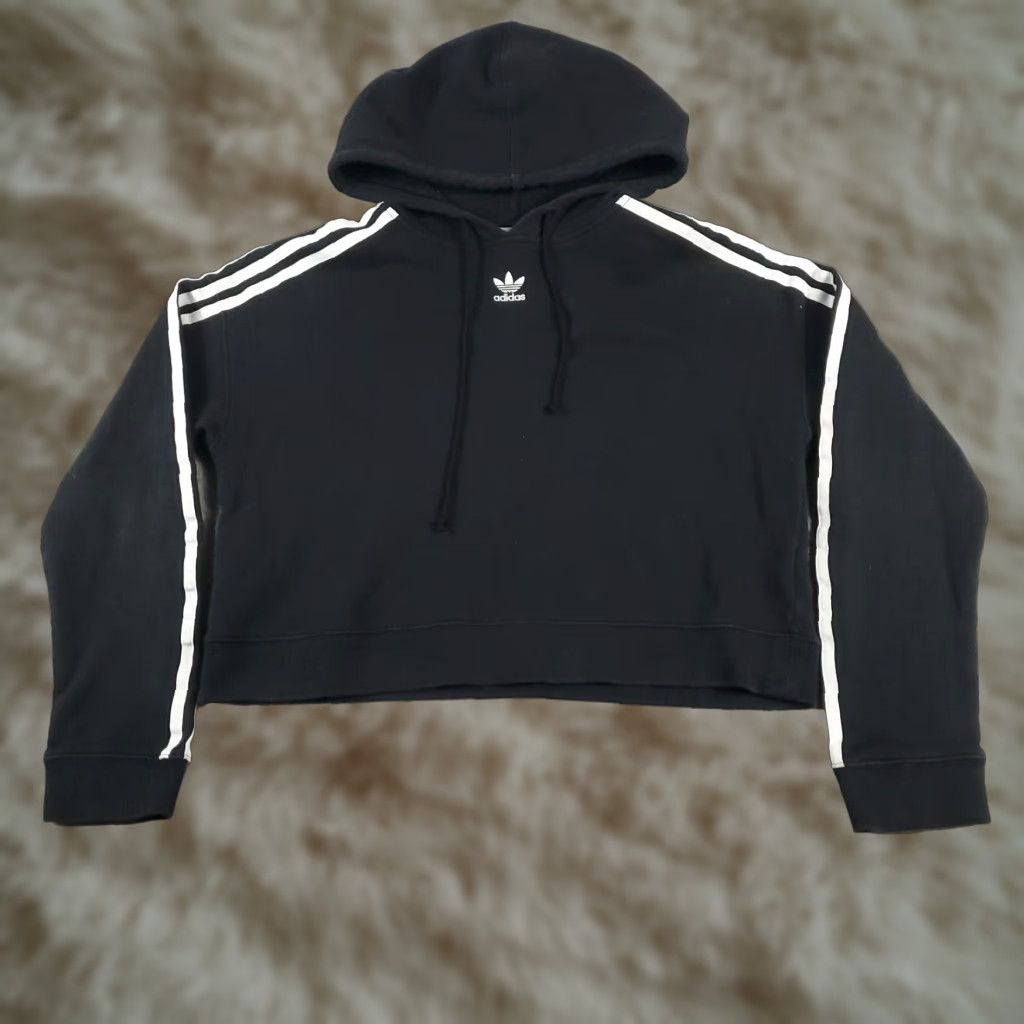 Adidas Adidas Pullover Hoodie Womens XS Black Cotton Blend Size XS / US 0-2 / IT 36-38 - 1 Thumbnail