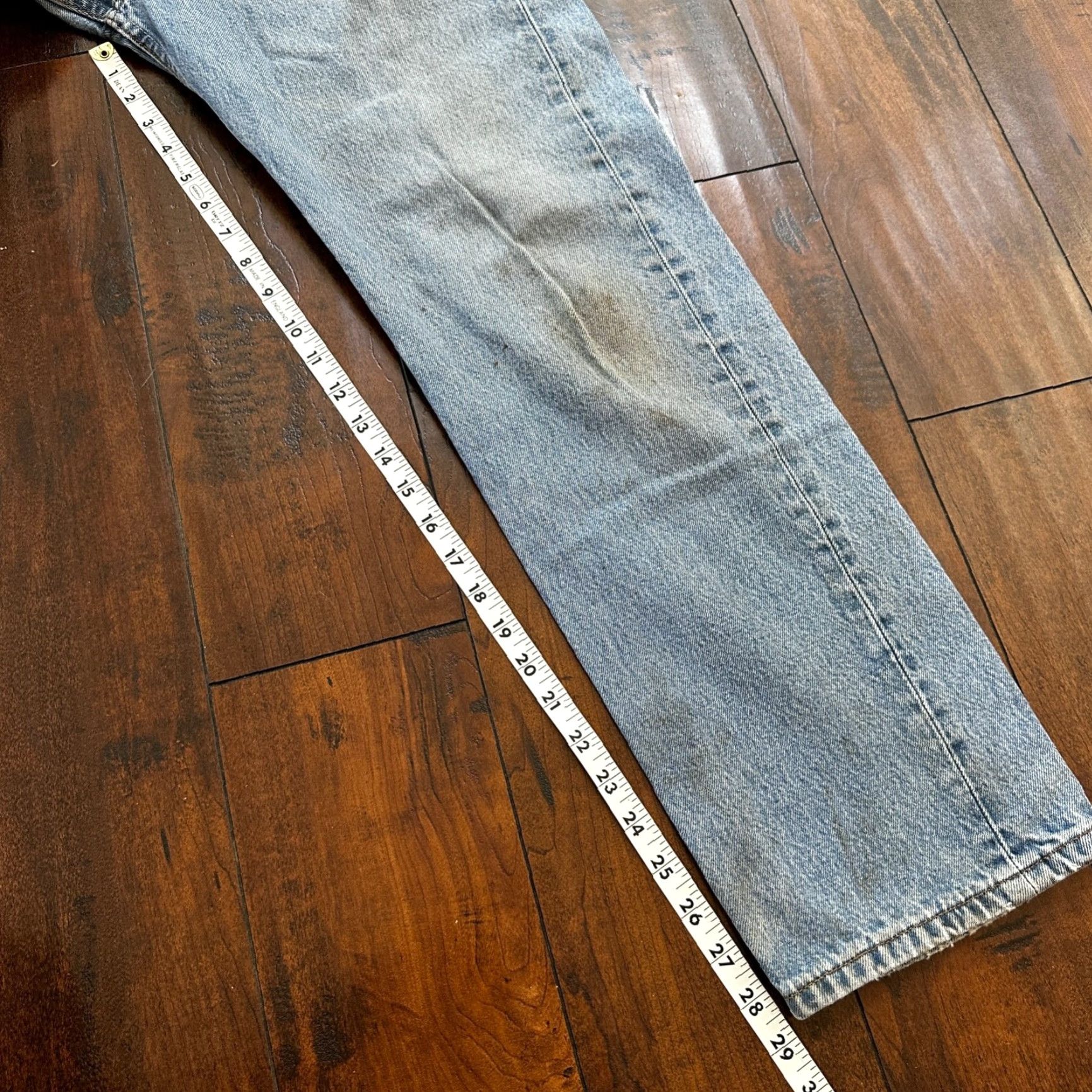 Levi's VINTAGE Levi's 501 Jeans Straight 90s Light Blue 33x30 Mens Regular Denim Cotton Button Closure Size US 33 - 5 Thumbnail