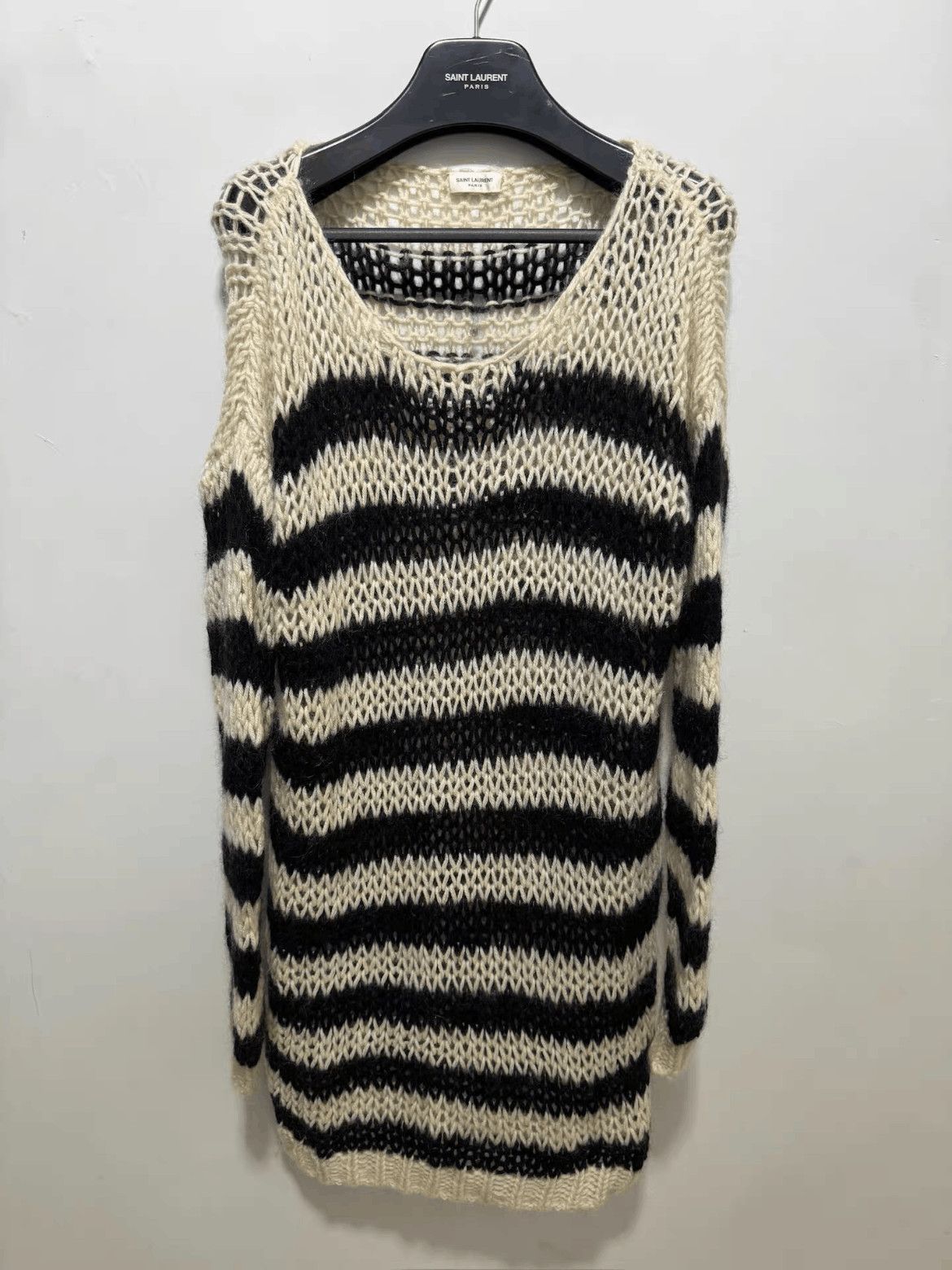 Saint Laurent Paris Saint Laurent Paris Hedi 15AW Stripe mix loose Knitwear Size US XS / EU 42 / 0 - 1 Thumbnail