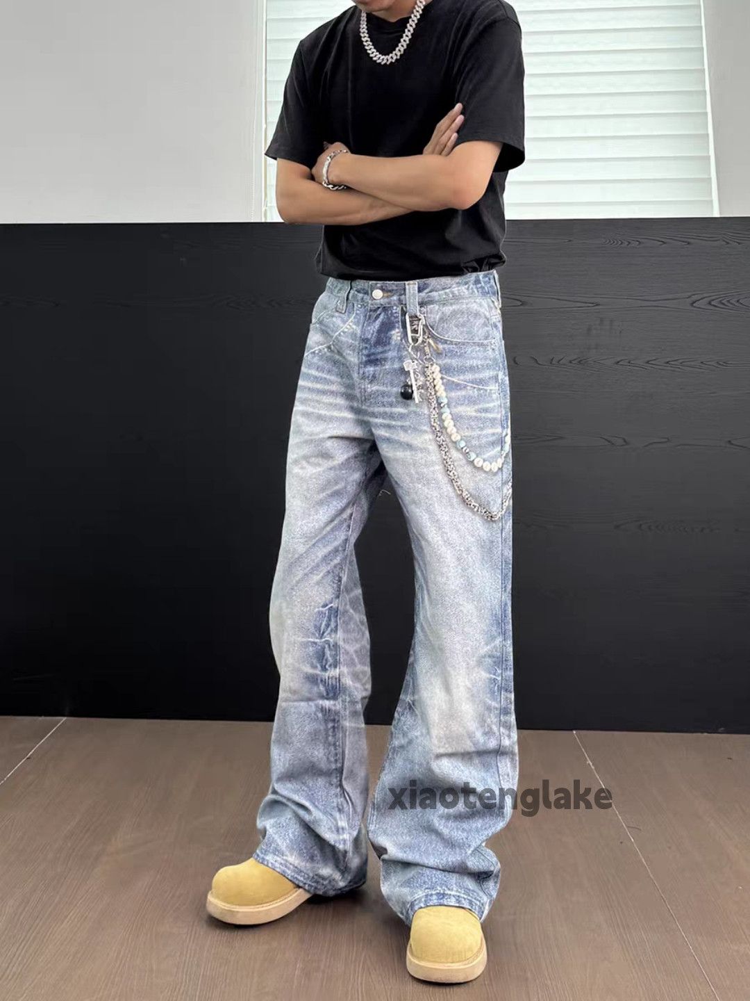 Jean ltx vintage washed faded loose baggy hiphop jeans Size US 28 / EU 44 - 4 Thumbnail