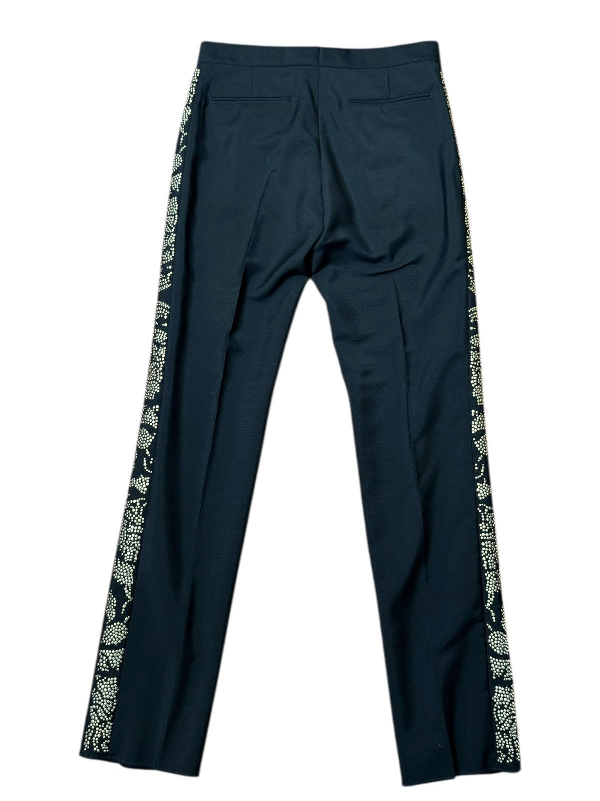 Versace Versace Black Wool Mohair Pants w/ Studded Sides Size US 32 / EU 48 - 5 Thumbnail