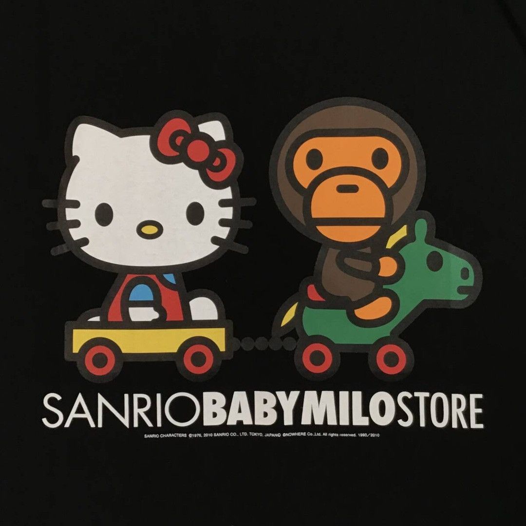Bape 2010 BAPE × SANRIO Kitty MILO T-shirt a bathing ape NIGO Size US L / EU 52-54 / 3 - 2 Thumbnail