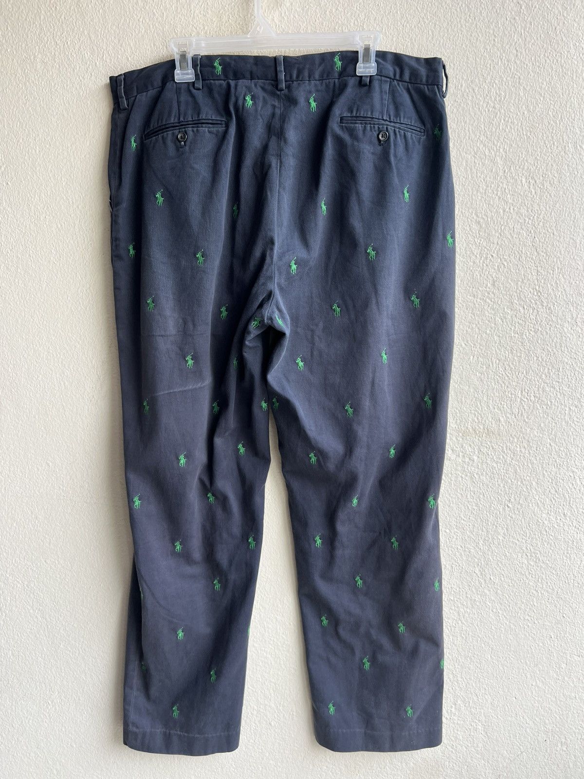 Polo Ralph Lauren Vintage 90s Polo Ralph Lauren Small Pony Faded Navy Trouser Size US 38 / EU 54 - 3 Thumbnail
