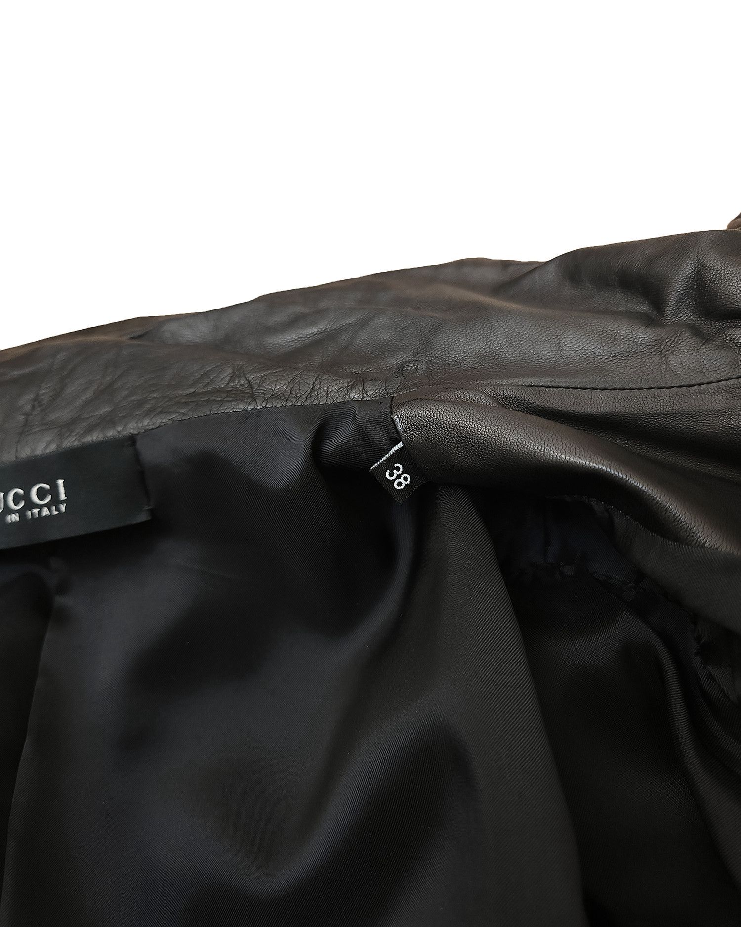 Gucci Gucci by Tom Ford Black Fitted Leather Jacket Size S / US 4 / IT 40 - 7 Thumbnail