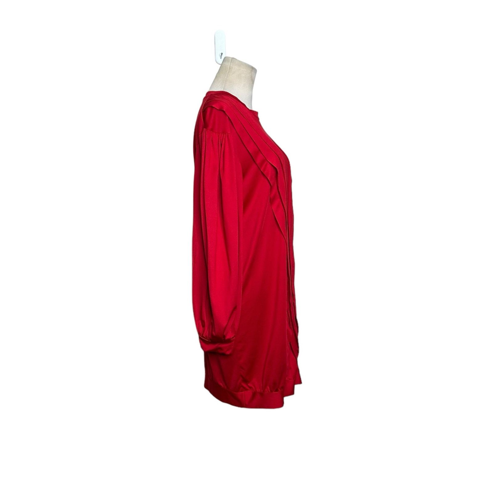 Zara Zara red long sleeves pleated mini dress size small Size S / US 4 / IT 40 - 7 Thumbnail