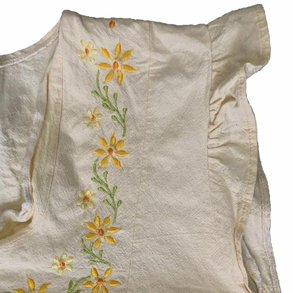 Designer Pre Owned Yellow Hand Made Blouse Xl Size XL / US 12-14 / IT 48-50 - 4 Thumbnail
