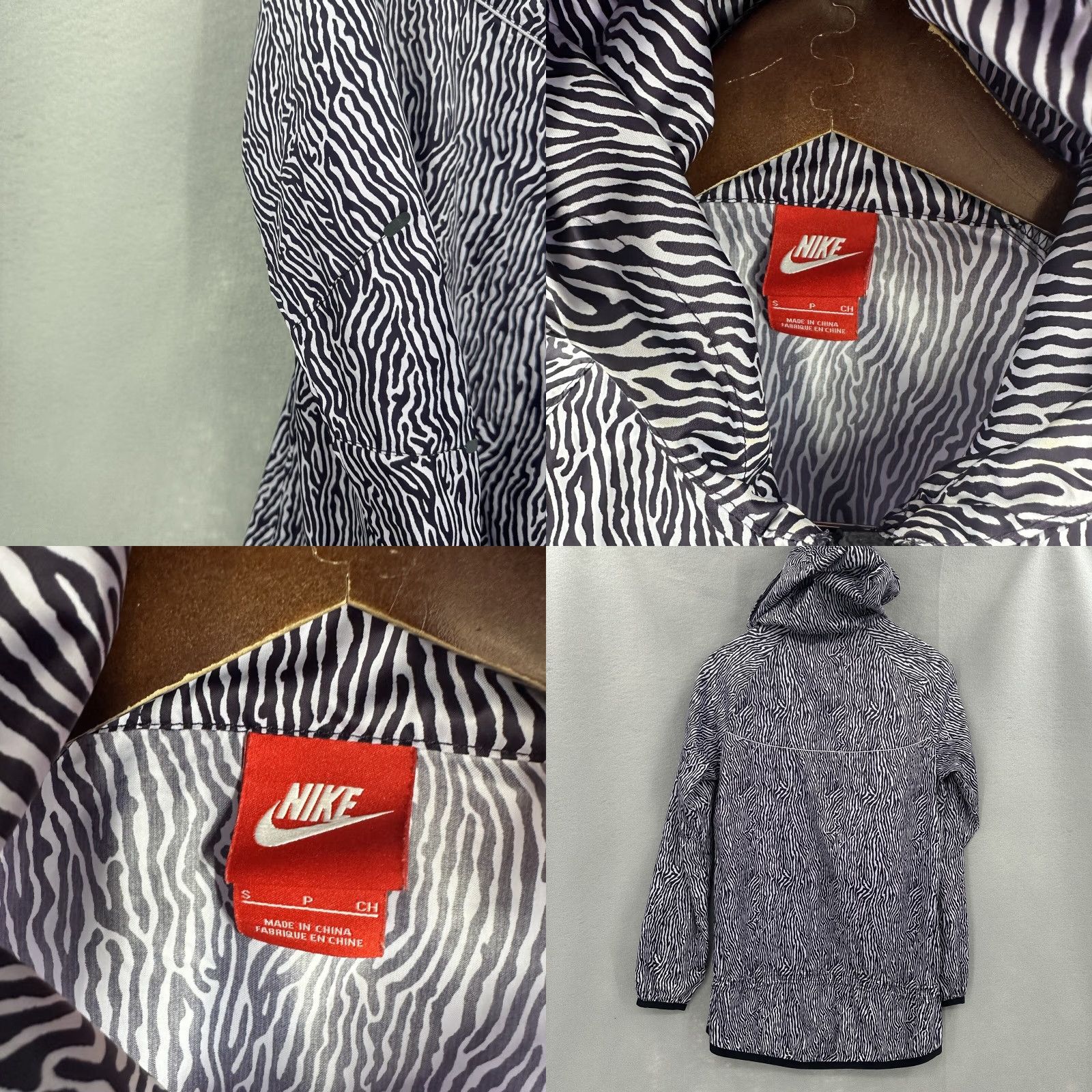 Nike Nike Windrunner Jacket Womens S Black Windbreaker, Windrunner, Hooded, Zip, Pockets, Lightweight, Running, Fall/Spring/Winter, Womens Size S / US 4 / IT 40 - 8 Thumbnail