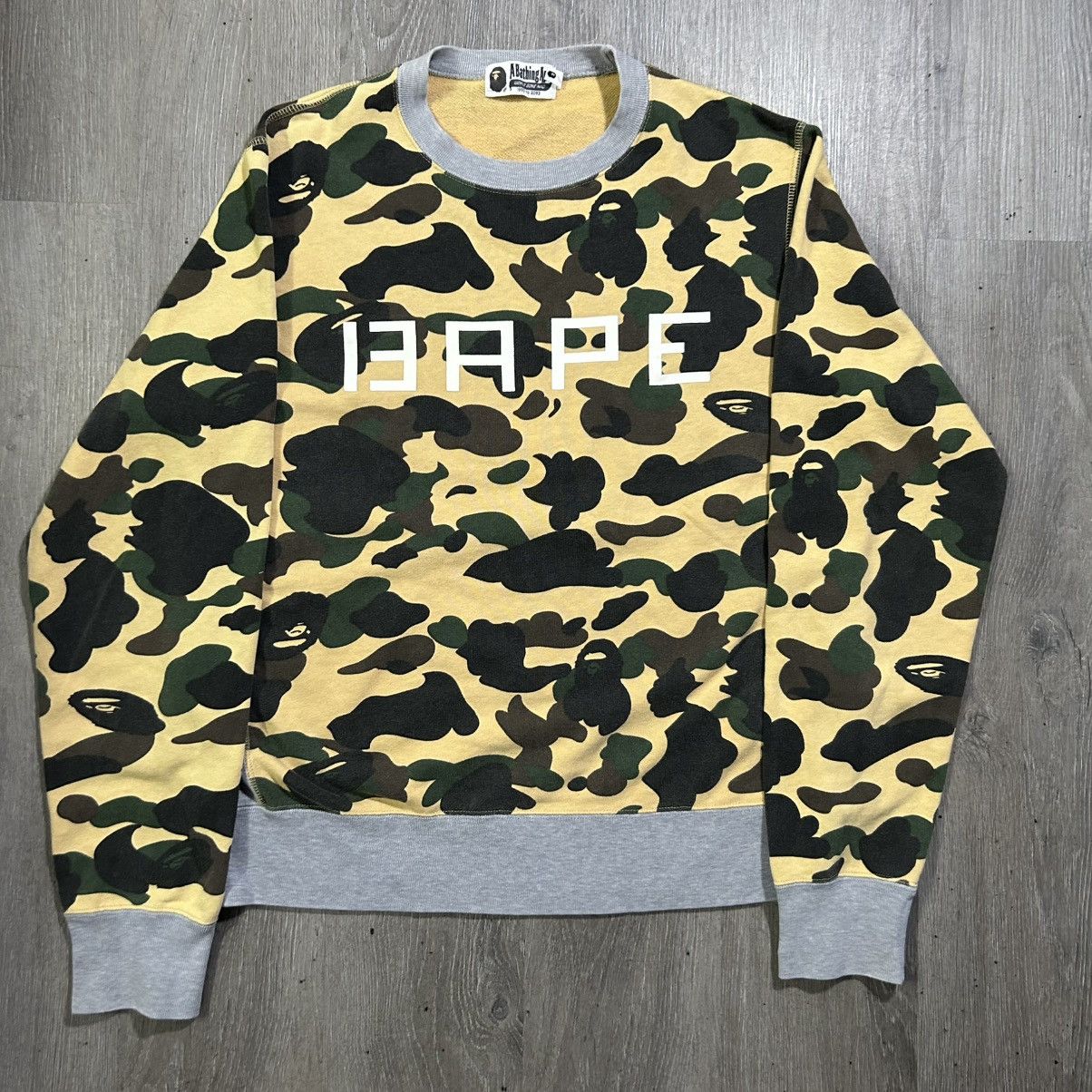 Bape BAPE Yellow Camo Sweatshirt Size US M / EU 48-50 / 2 - 1 Thumbnail