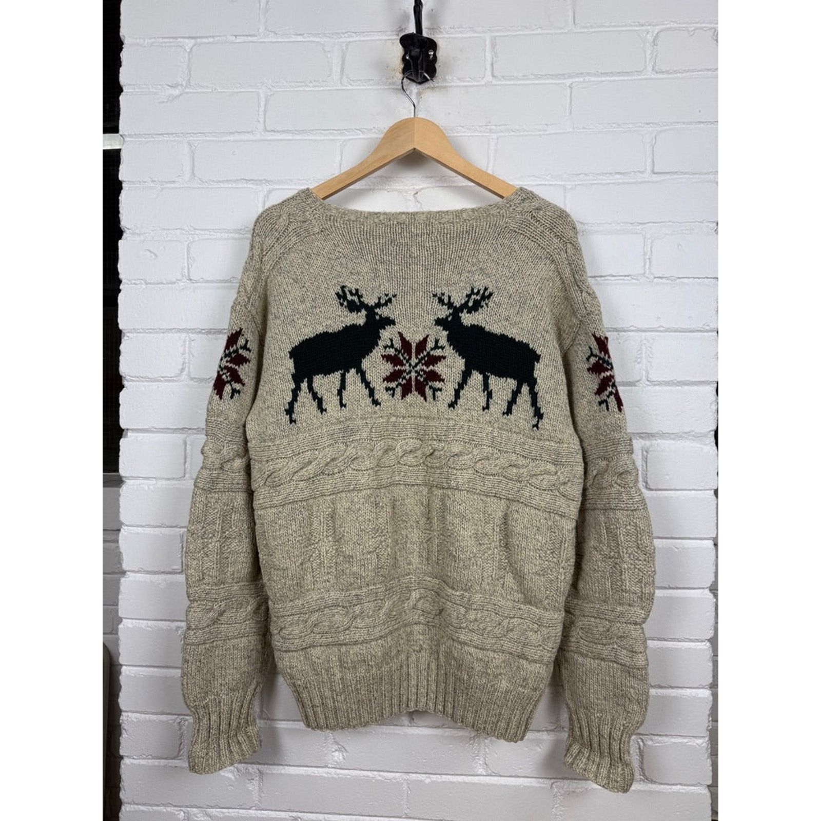 Vintage Vintage 90 Polo Ralph Lauren Wool Hand Knit Cable Sweater XL Size US XL / EU 56 / 4 - 2 Thumbnail
