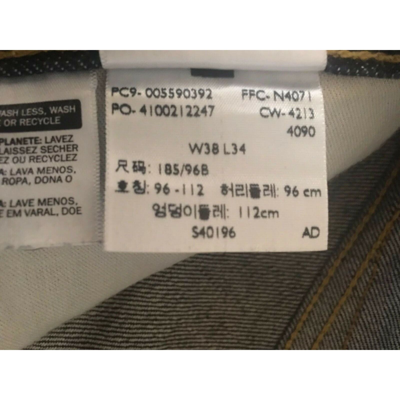 Levi's Levi's 559 Mens Jeans Sz 38 x 34 Blue Denim Jean Size US 38 / EU 54 - 7 Thumbnail