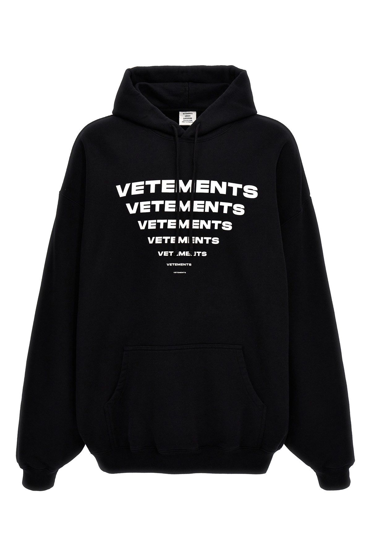 image of Vetements 'pyramid Logo' Hoodie in White/Black, Women's (Size Medium)