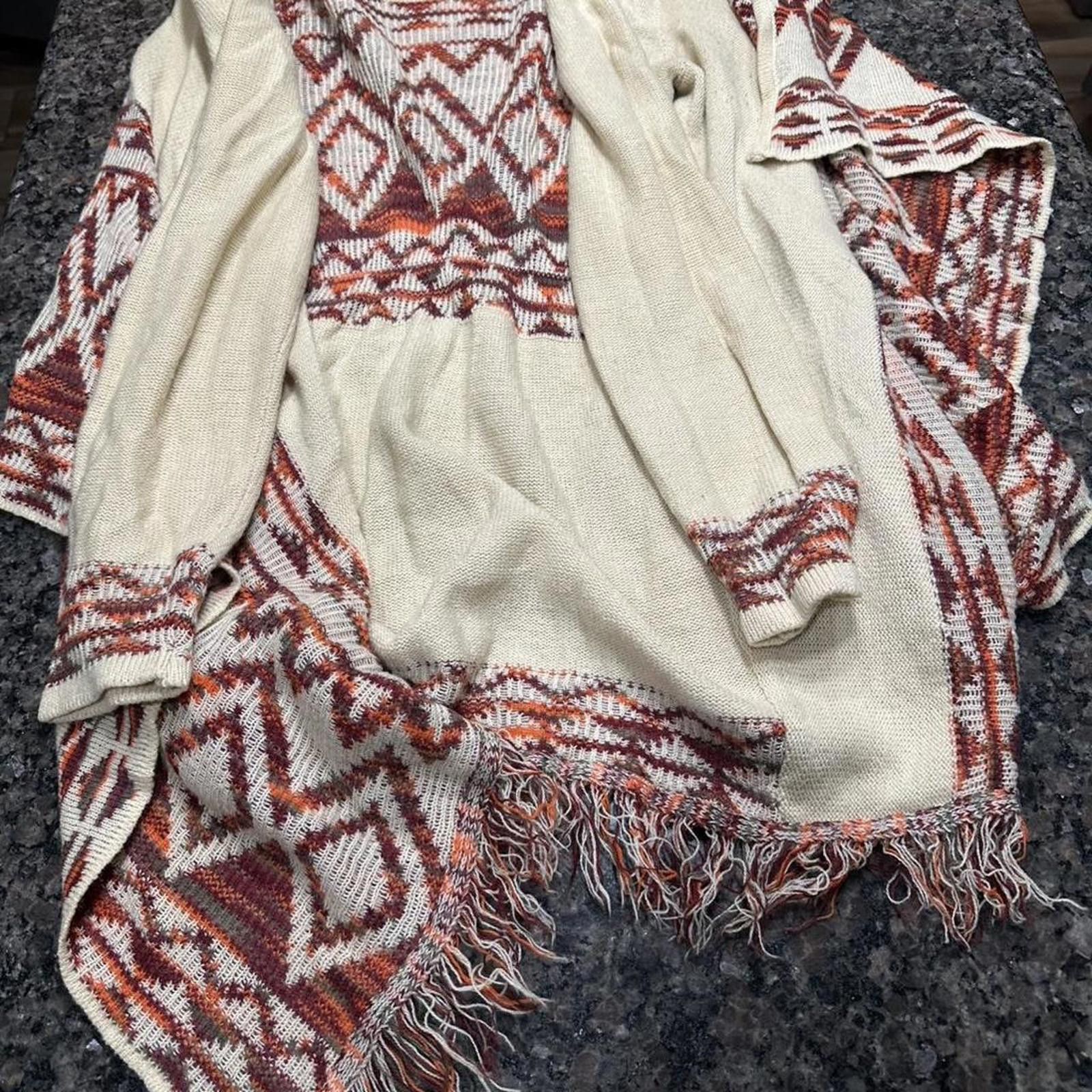 Other No Boundaries Women's Multi and Cream Cardigan Size L / US 10 / IT 46 - 2 Thumbnail