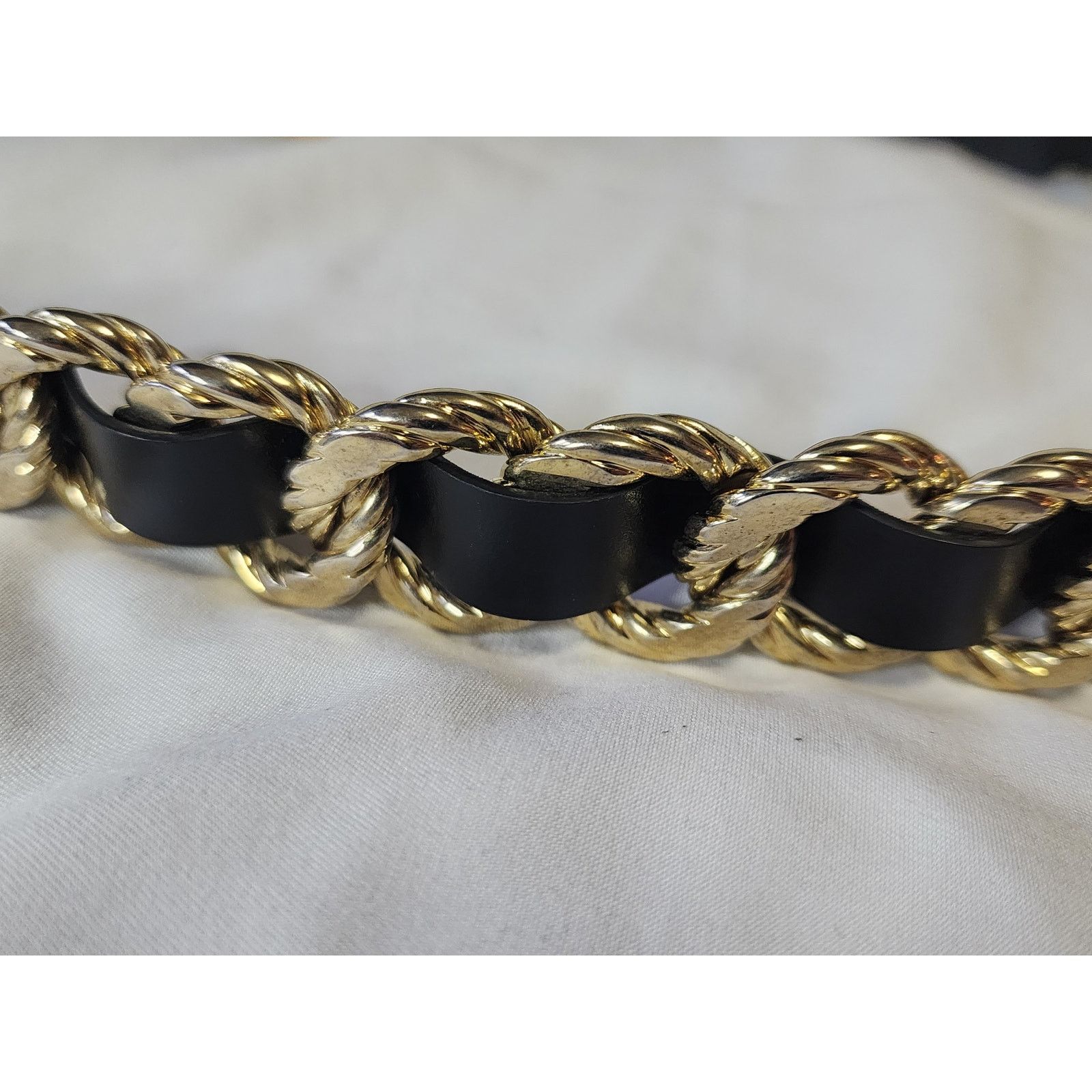 Gucci Rare Gucci Torchon Double G Chain Leather Belt Sz 85 / US 6 Size ONE SIZE - 8 Thumbnail