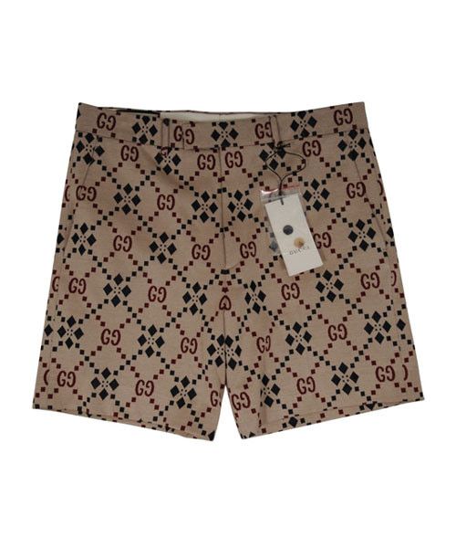 Gucci Bermuda Macro GG Logo Shorts Beige Green Size US 34 / EU 50 - 1 Thumbnail