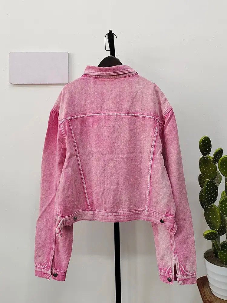 Japanese Brand × Vintage Casual Korean Pink Set Suit Solid Jeans + Jacket Coat Size 40R - 15 Thumbnail