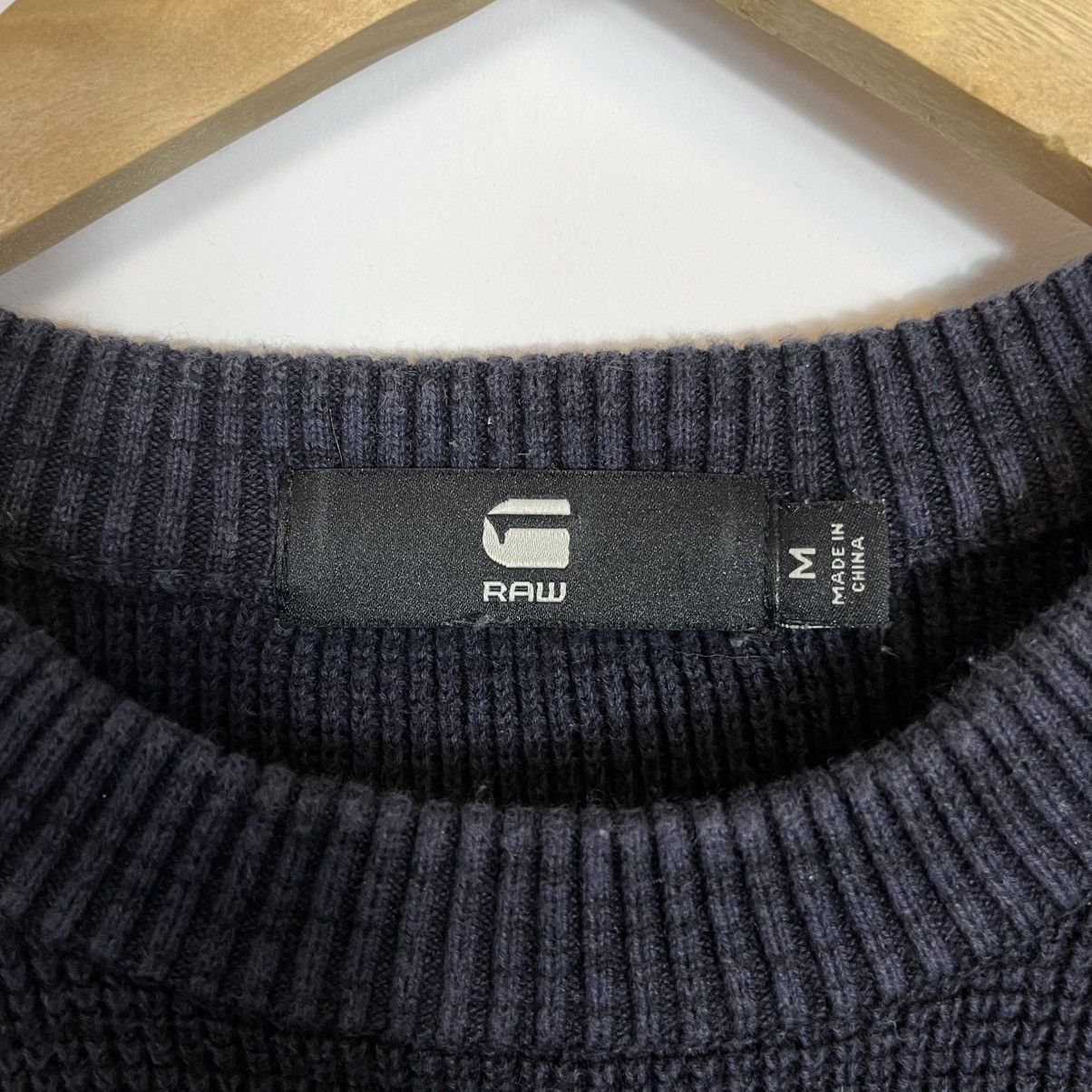 G-Star G-Star Raw Blue Patch Powel Knitted Sweater Streetwear Y2K Size US M / EU 48-50 / 2 - 5 Thumbnail