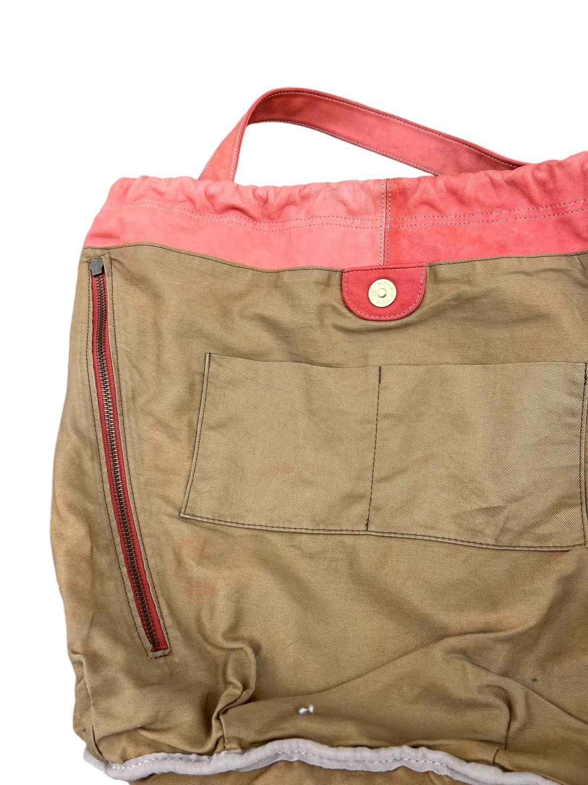 Leather Vintage Petit Ami Japan Faded Patina Leather Huge Bag Size ONE SIZE - 21 Thumbnail