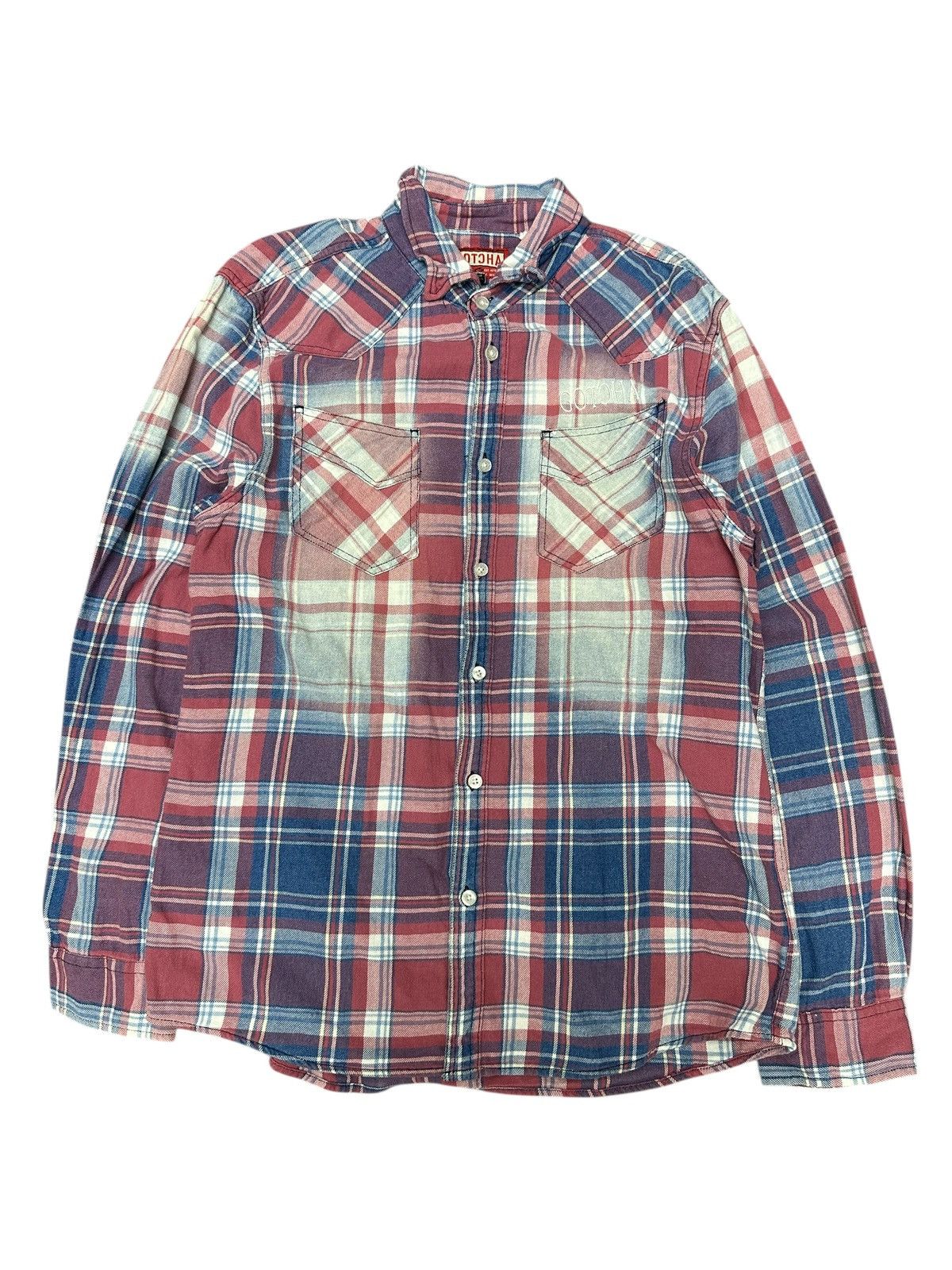 20471120 2000s GOTCHA POEM TARTAN JUNYA CDG STYLE SHIRT BUTTON Size US M / EU 48-50 / 2 - 3 Thumbnail