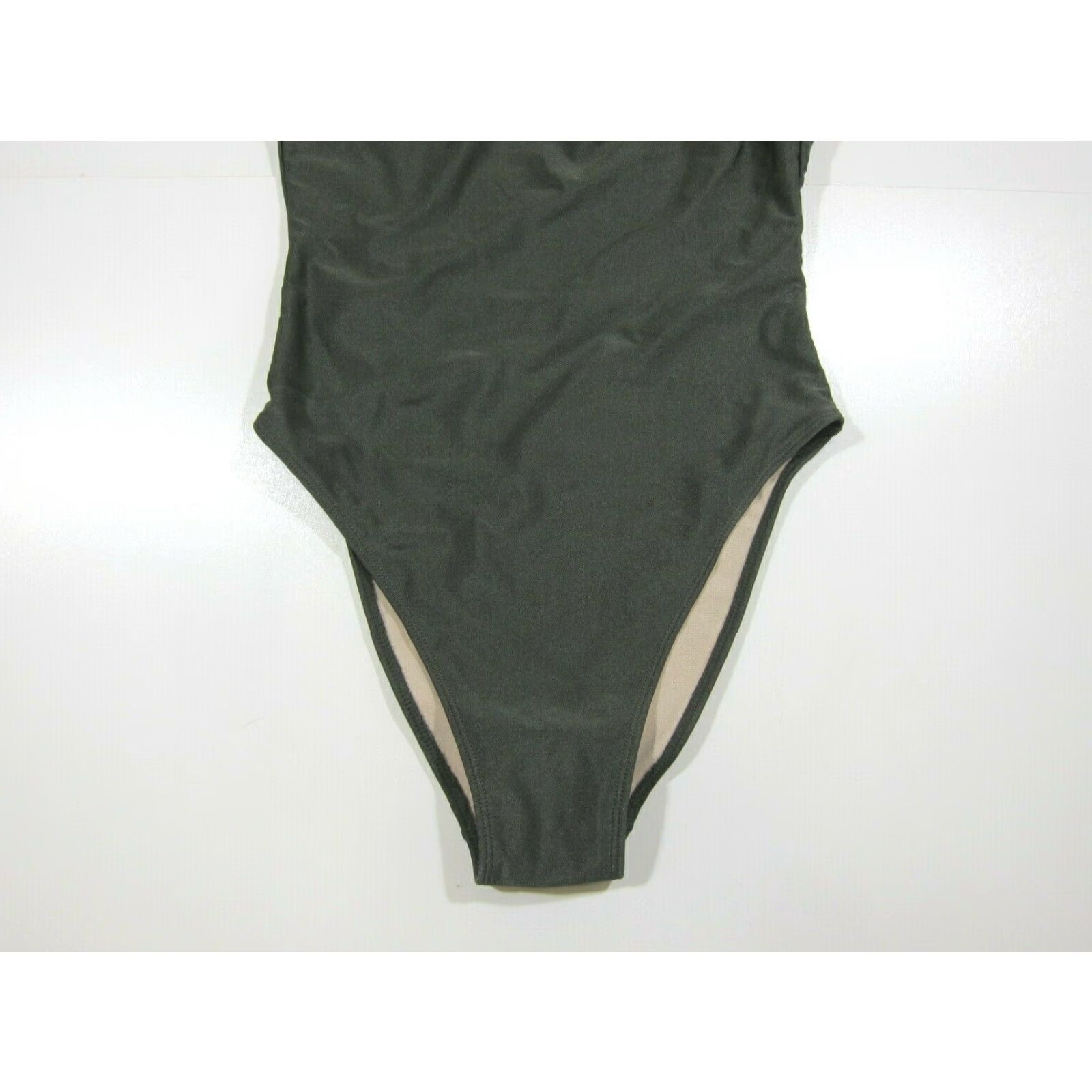 Vintage NWT Dixperfect Army Green 80's 90's High Cut One Piece Swimsuit Small Womens Size ONE SIZE - 7 Thumbnail