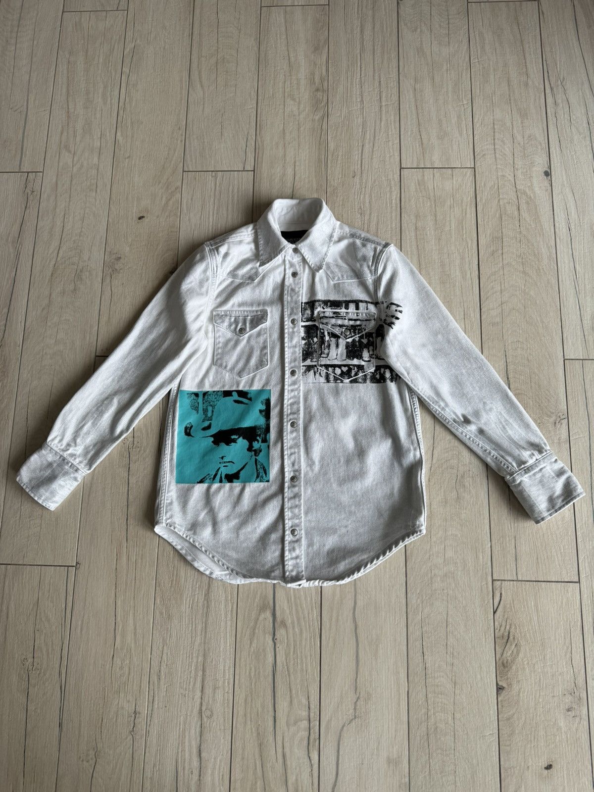 Calvin Klein 205W39NYC Calvin Klein X Andy Warhol Foundation Western Denim Shirt Size US XS / EU 42 / 0 - 1 Thumbnail