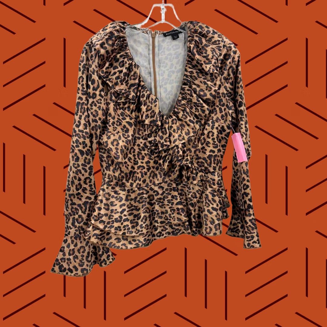 Boston Proper Boston Proper Brown Size 6 Long Sleeve Blouse Size M / US 6-8 / IT 42-44 - 1 Thumbnail