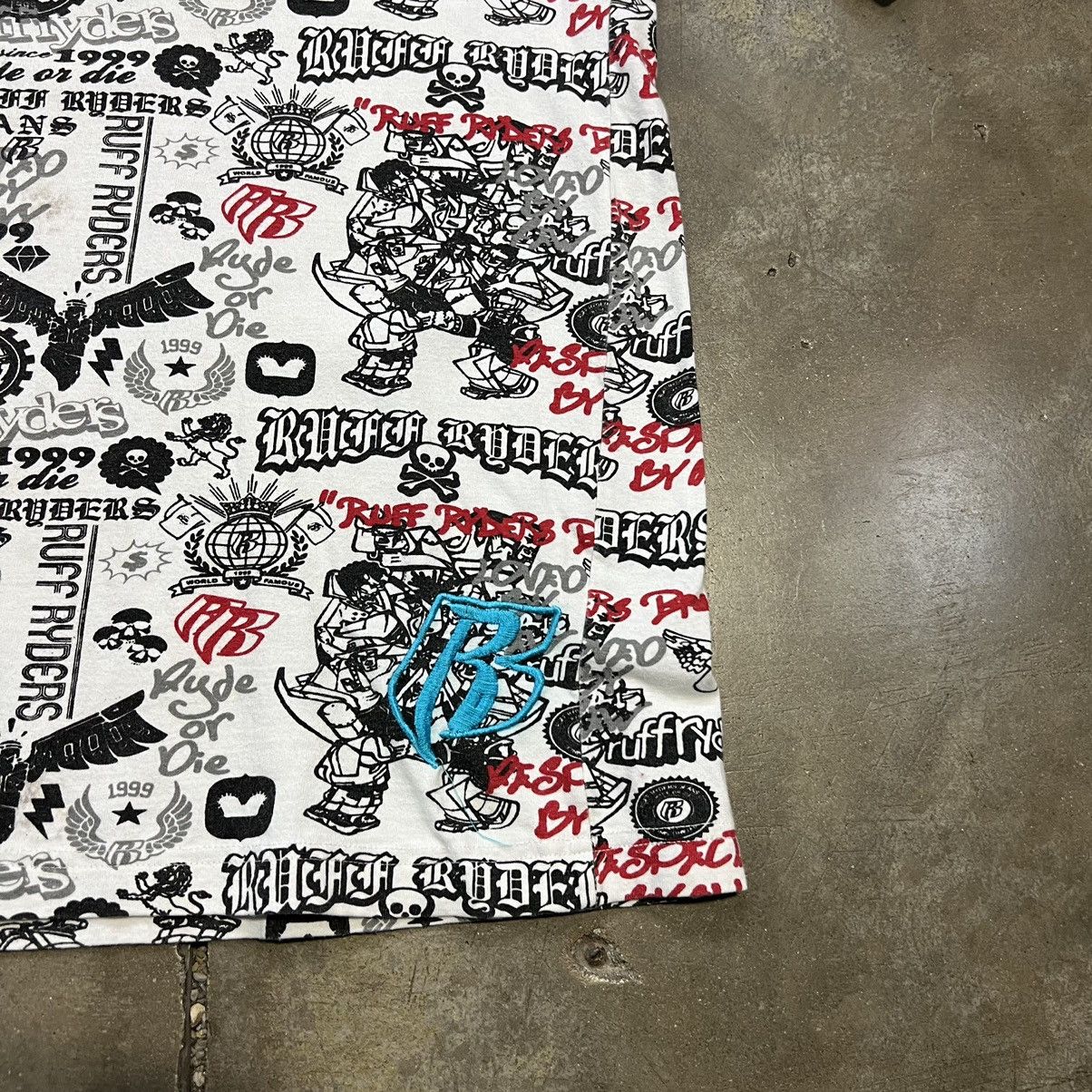 Rap Tees × Ruff Ryders × Vintage Vintage Ruff Ryders DMX Graphic Tee Y2K Skater Cyber AOP Size US XL / EU 56 / 4 - 2 Thumbnail
