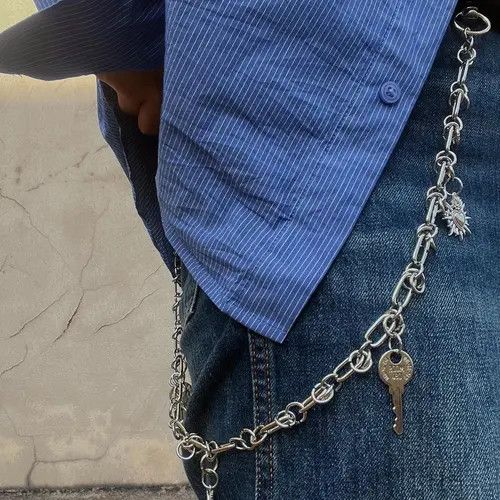 Other Metal Pants Chain – Y2K Punk Waist Hanging Accessory Size ONE SIZE - 2 Thumbnail