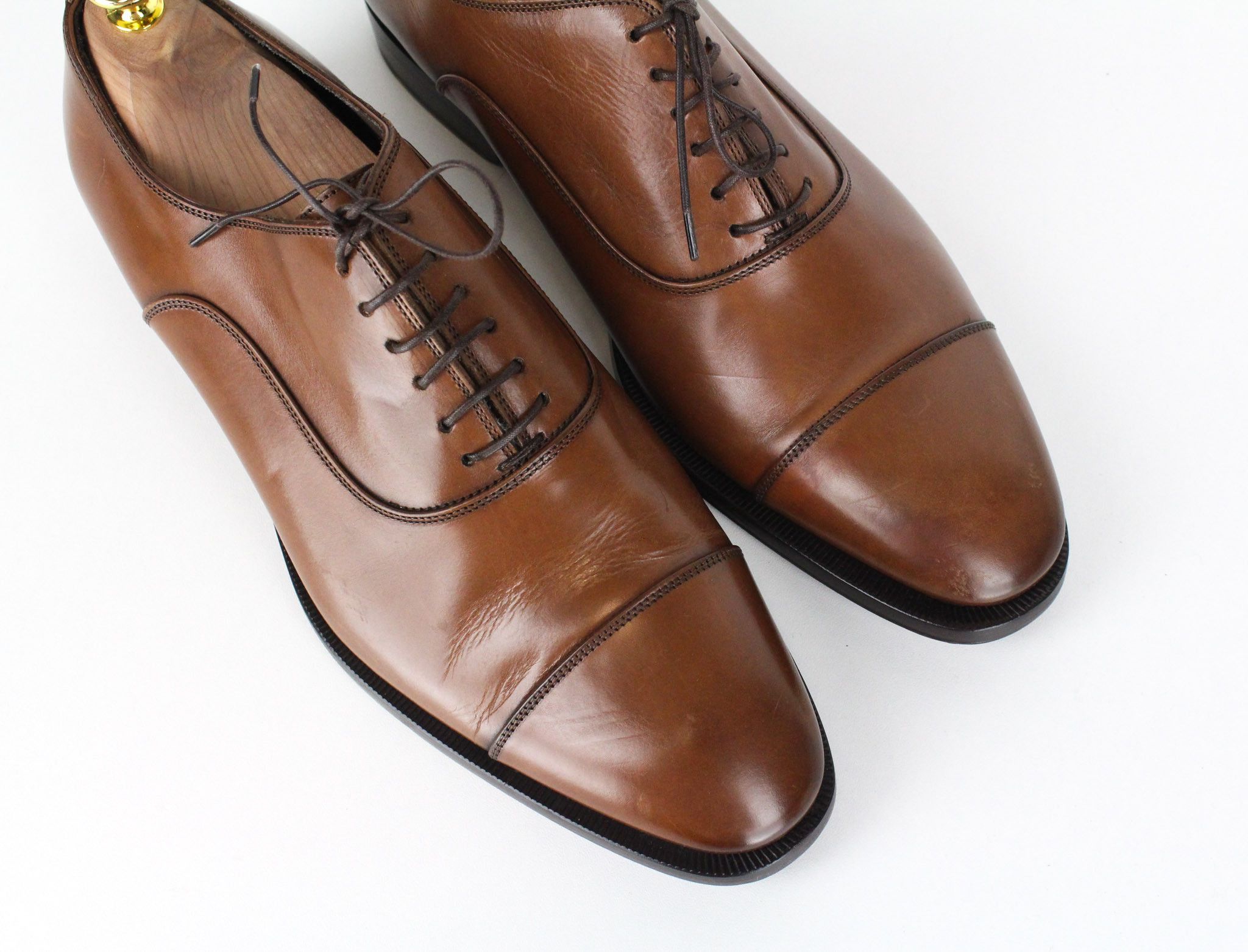 Suitsupply EU42 Brown Leather Laced Low-Top 72345 Size US 9 / EU 42 - 7 Thumbnail