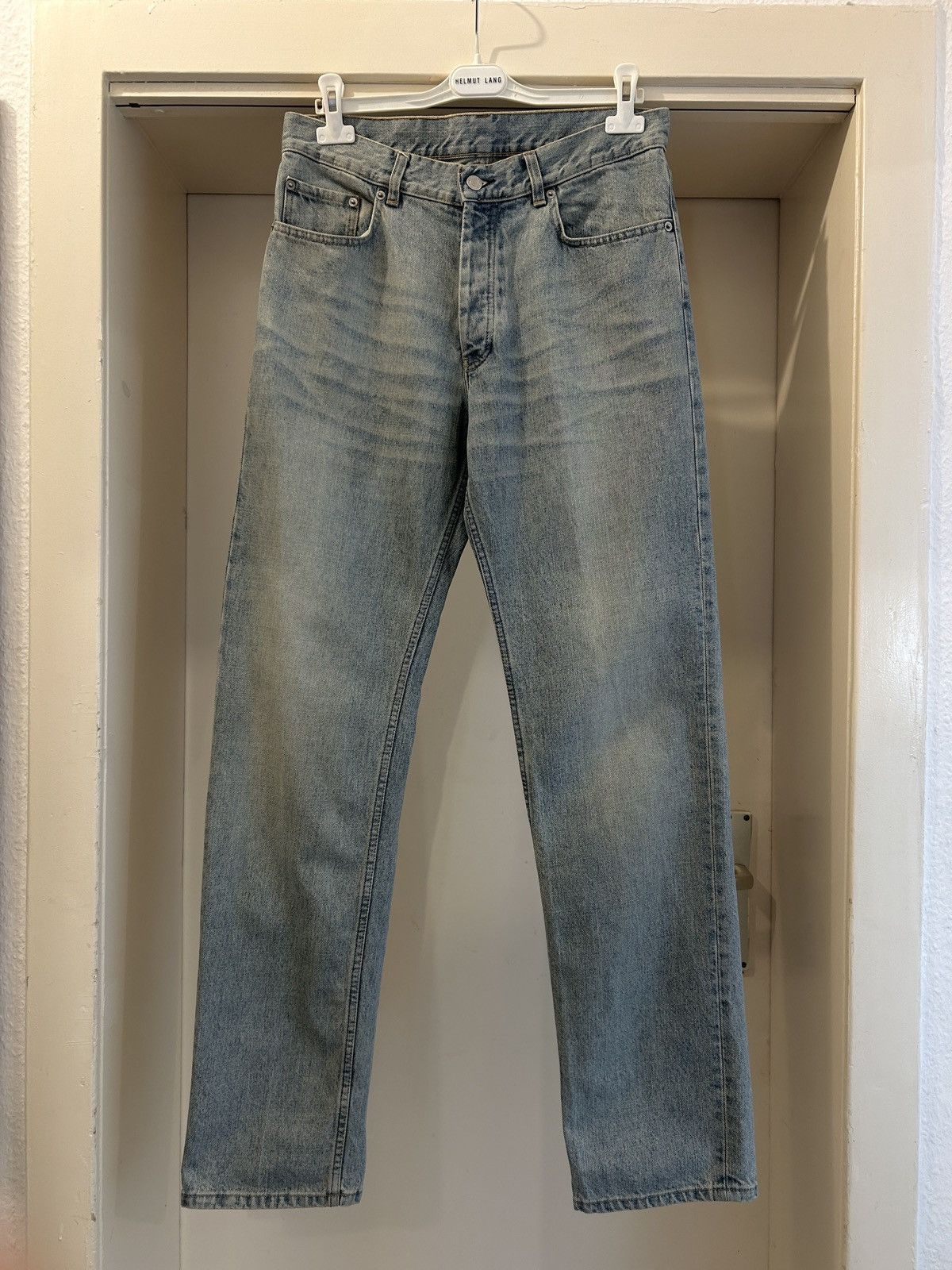 Helmut Lang 2000s classic cut light sanded denim jeans Size US 32 / EU 48 - 1 Thumbnail