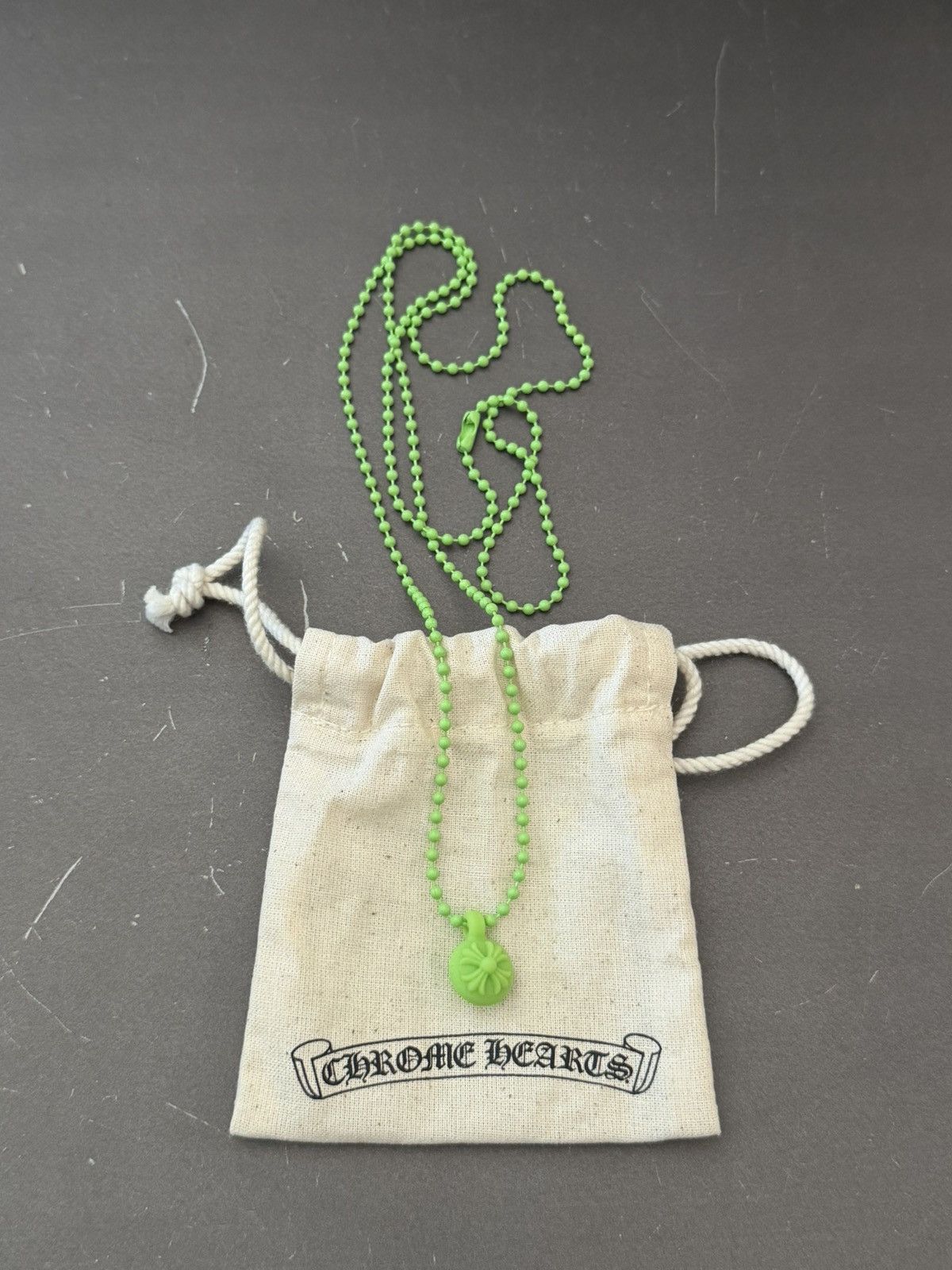 Chrome Hearts CH Silichrome Cross Ball Pendant Necklace Size ONE SIZE - 1 Thumbnail