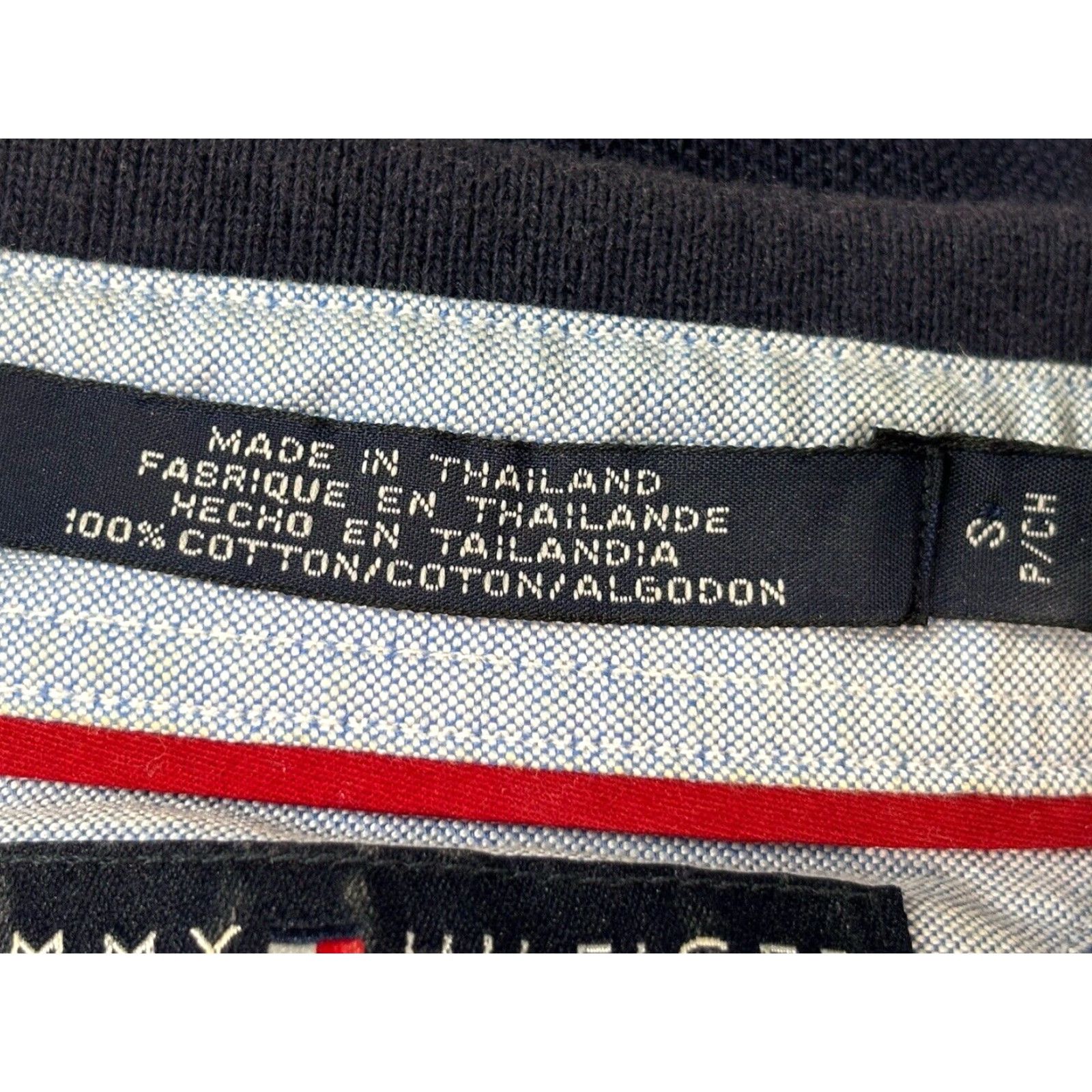 Tommy Hilfiger VINTAGE Tommy Hilfiger Polo Short Sleeve Small Navy Blue USA Flag Embroidery Mens 90s Cotton Golf Football Size US S / EU 44-46 / 1 - 5 Thumbnail