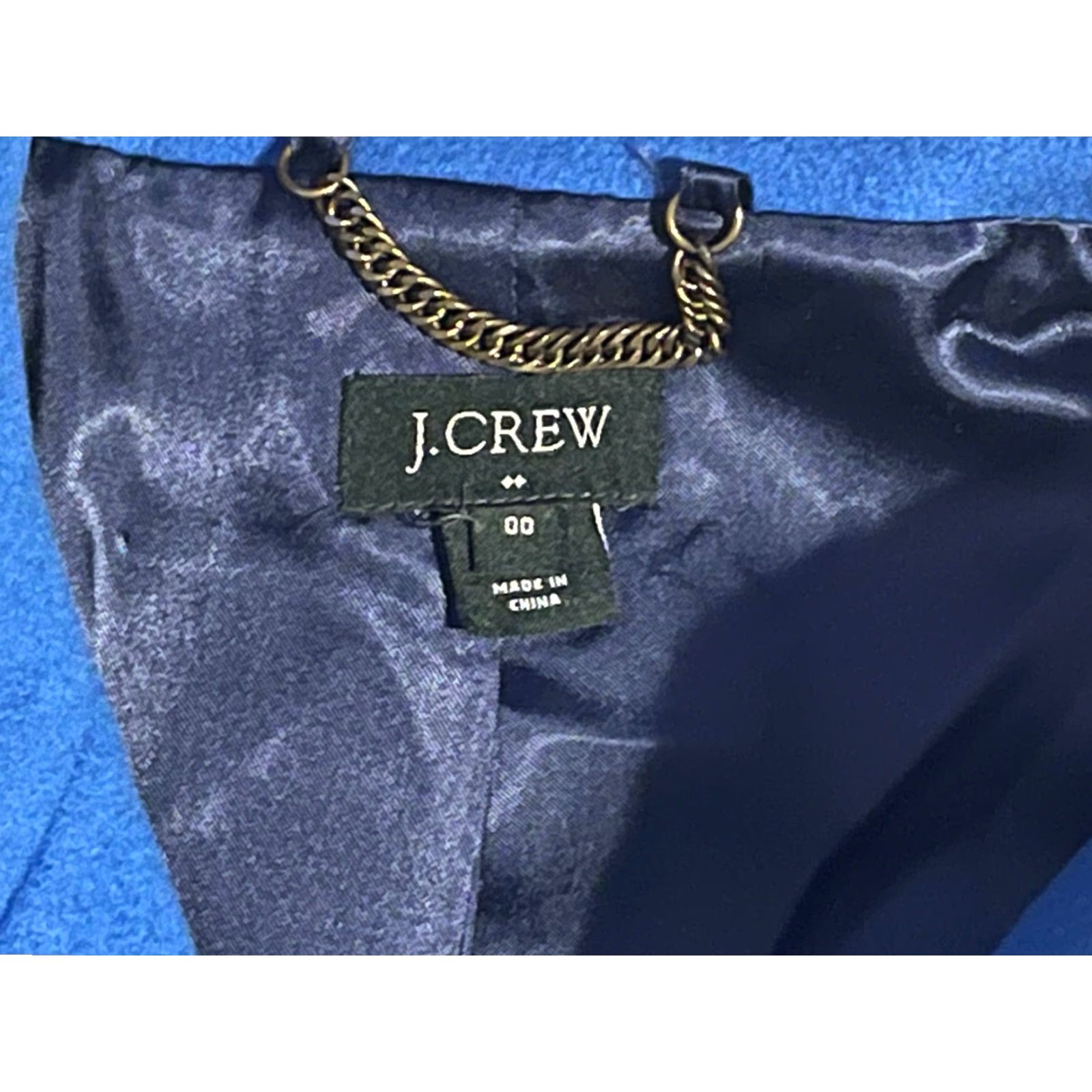 J.Crew J Crew Factory Coat Womens Size 00 Blue City Coat 100% Virgin Wool Size XXS / US 00 / IT 34 - 5 Thumbnail